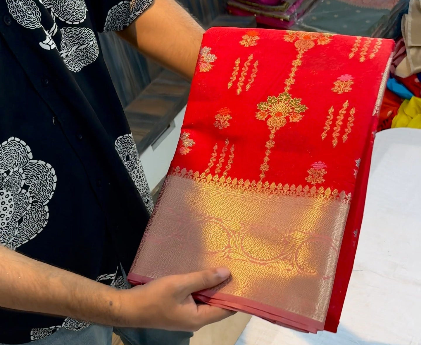 Beautiful Banarasi Dyble Dupion Soft Silk Saree