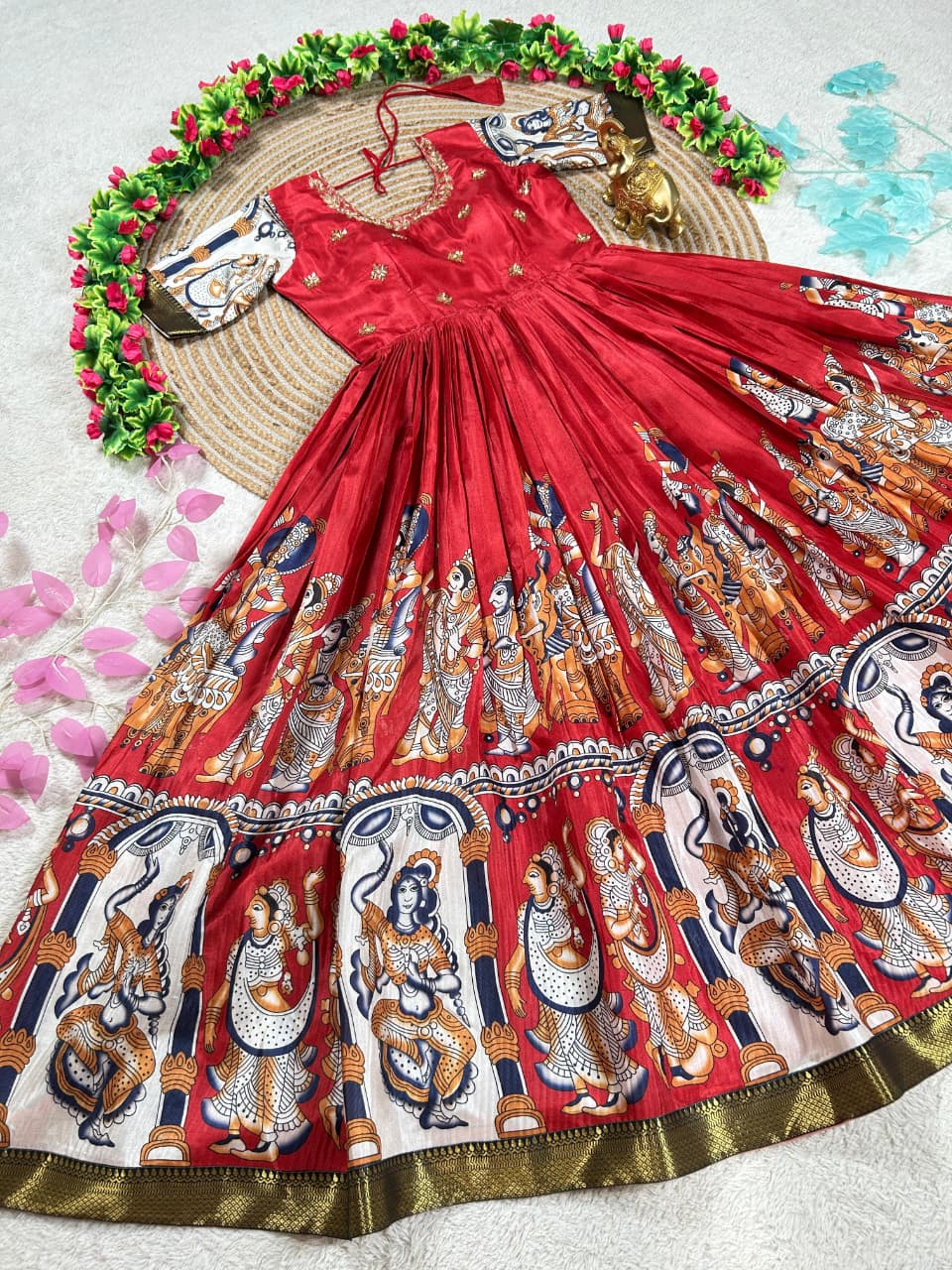 Kalamkari Anarkali Gown