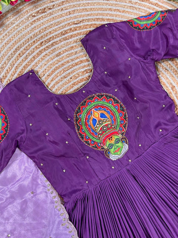 Soft Chinnon Work with Kathakali Design