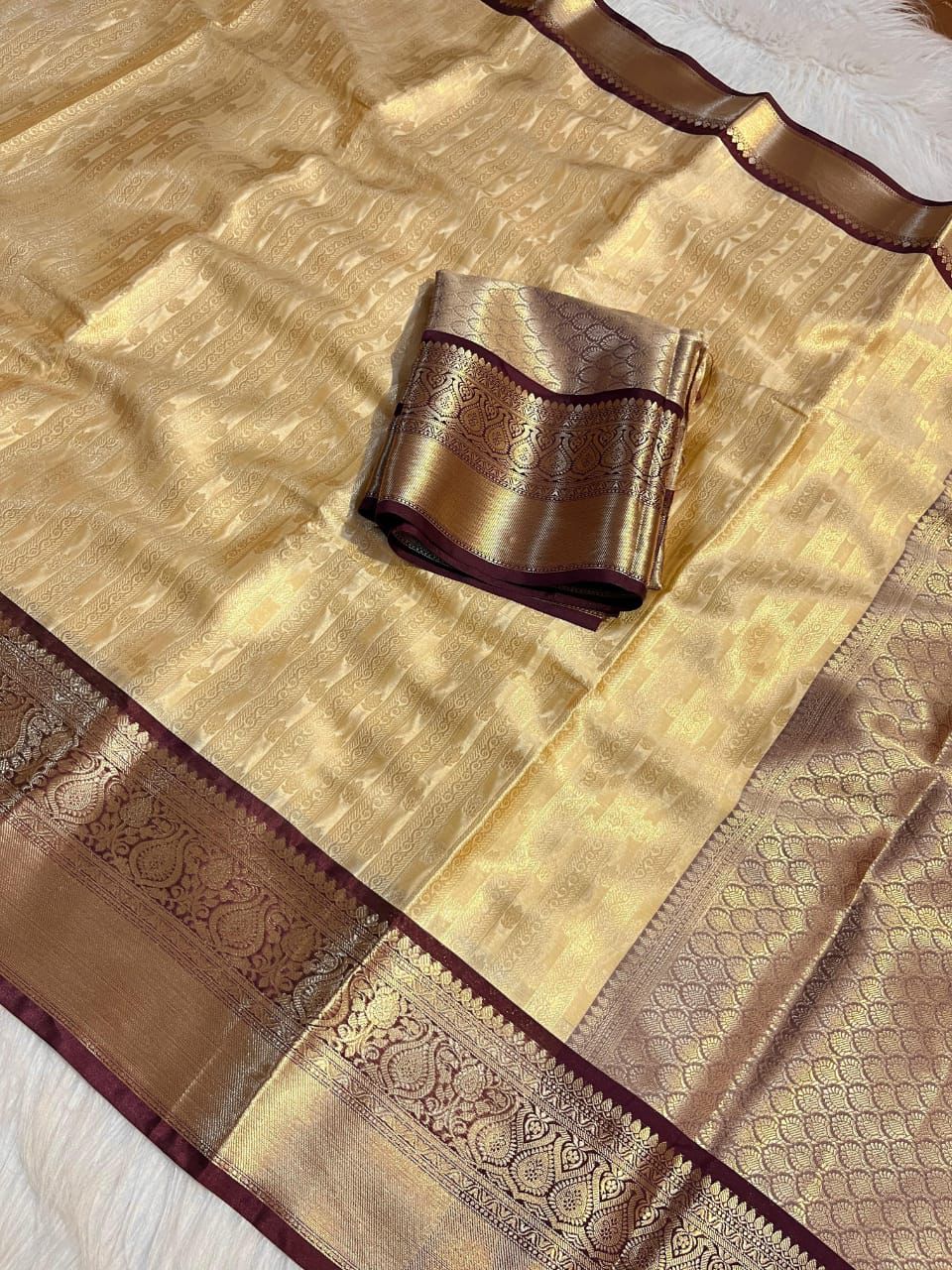Pure Banarasi Soft Tissue Silk Saree
