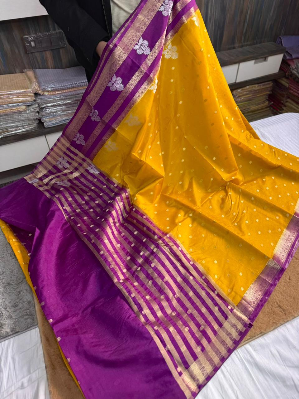 Premium Banarasi Dyble Dupion Soft Silk Sarees
