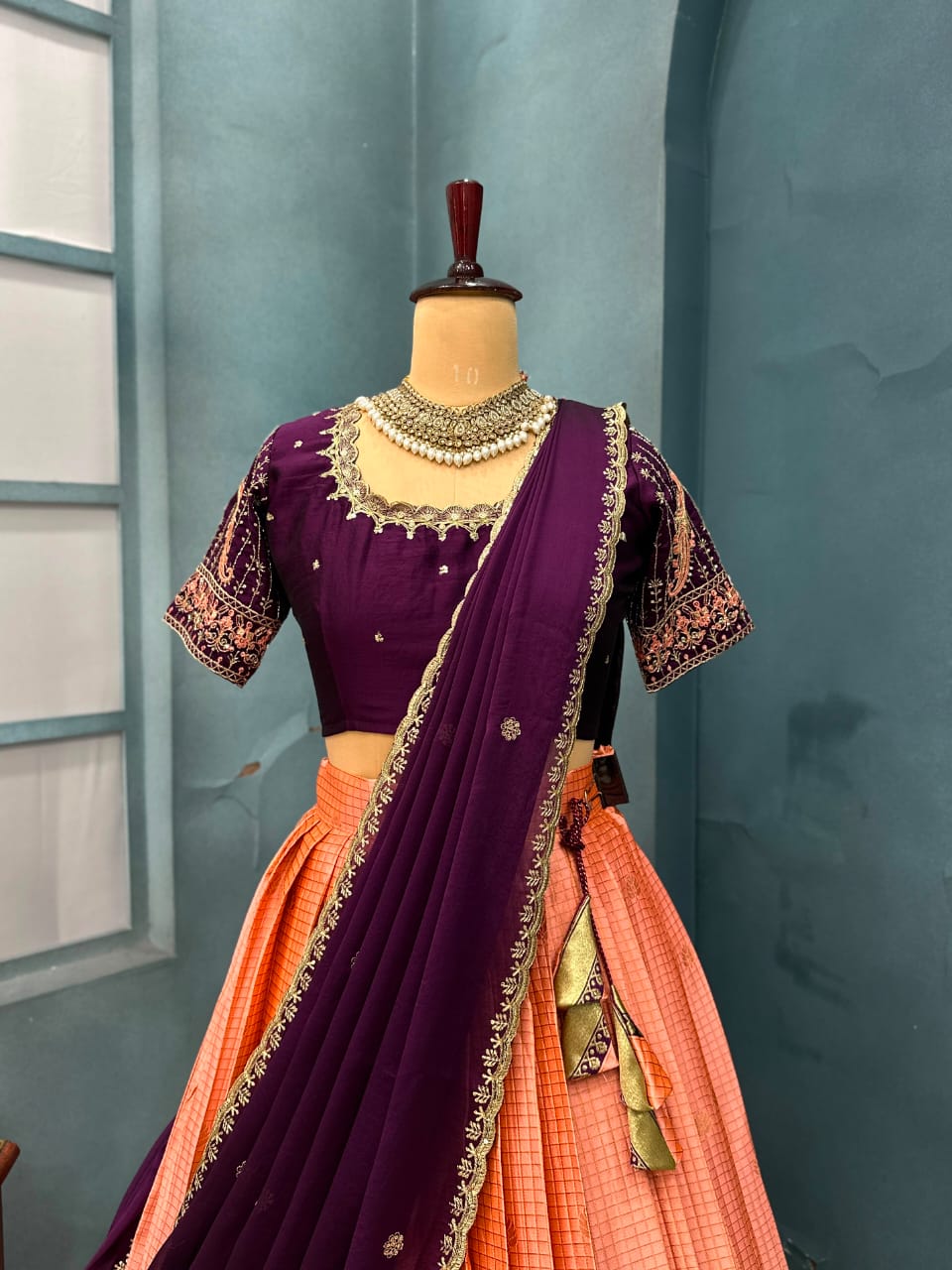 Designer Premium Quality Pure Kanjivaram Silk Full Stitched Lehenga