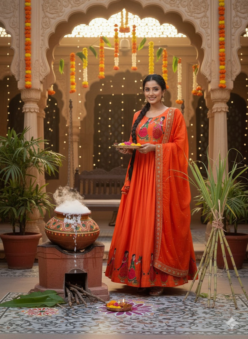 Pongal Special Festive Gowns