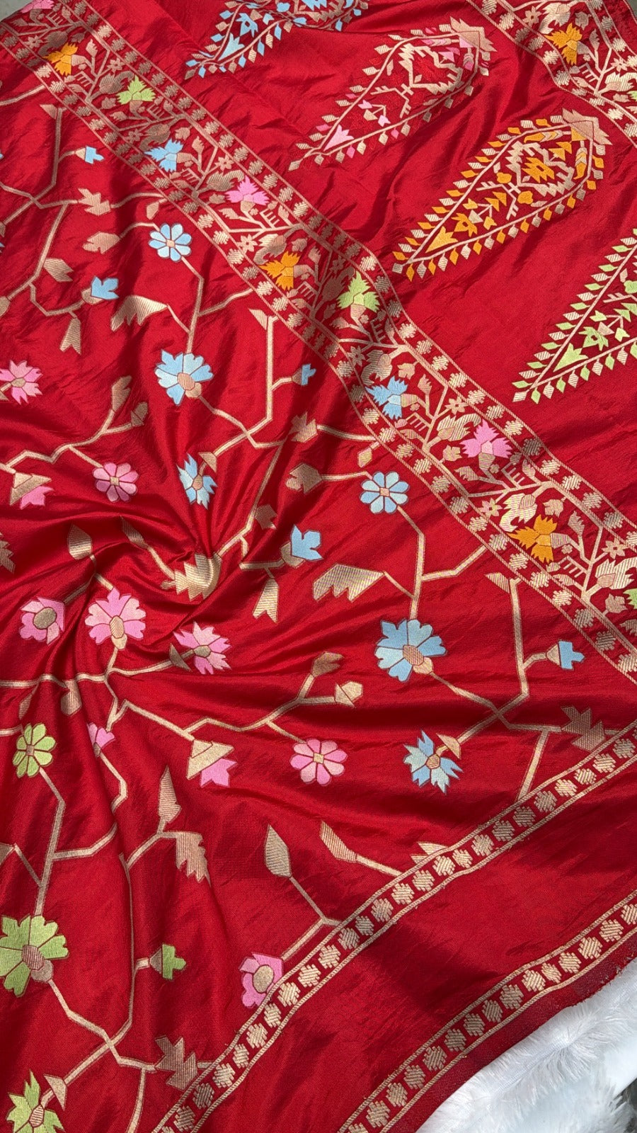 Banarasi silk sarees with jamdani weaving