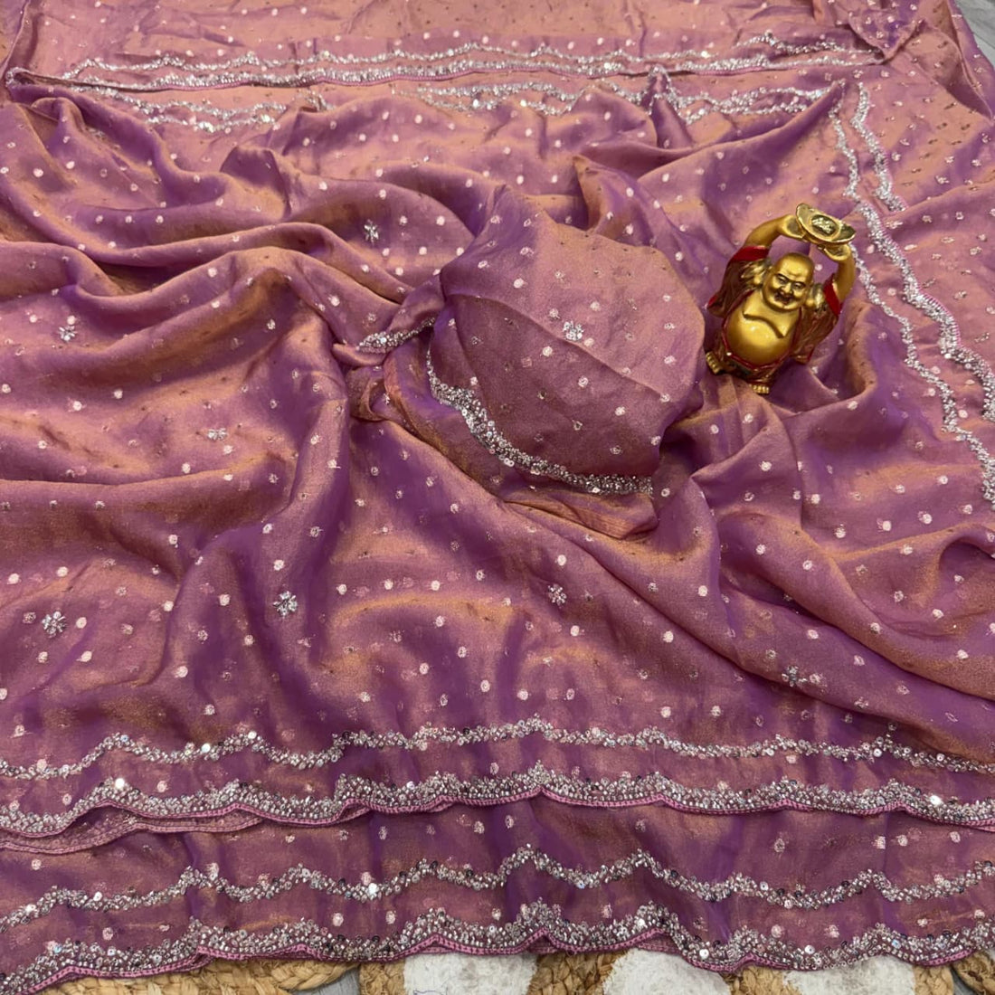 Premium Party Wear Saree with Orginal Beads & Cutdana Work