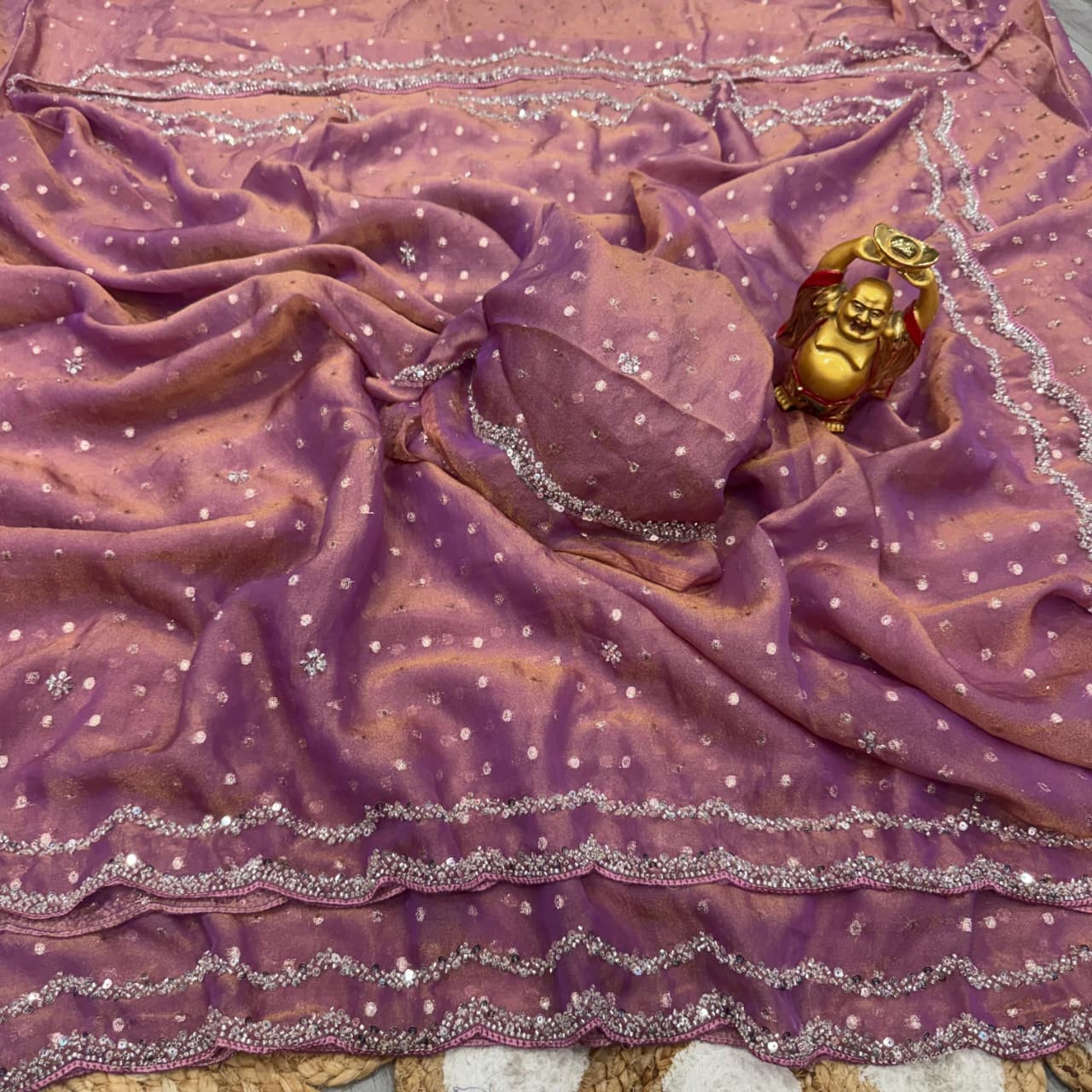 Premium Party Wear Saree with Orginal Beads & Cutdana Work