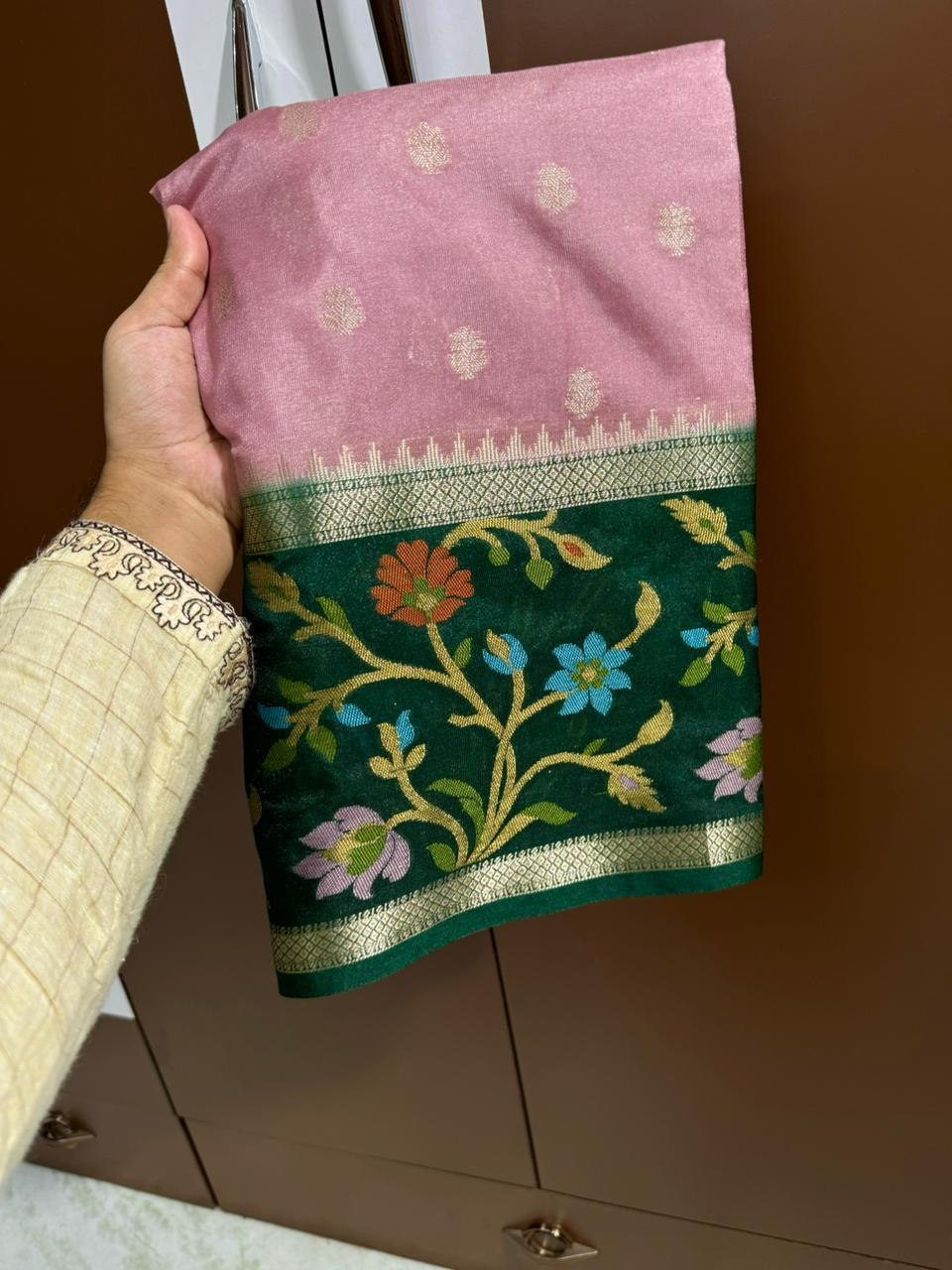 Premium Banarasi Dyble Dupion Soft Silk Sarees