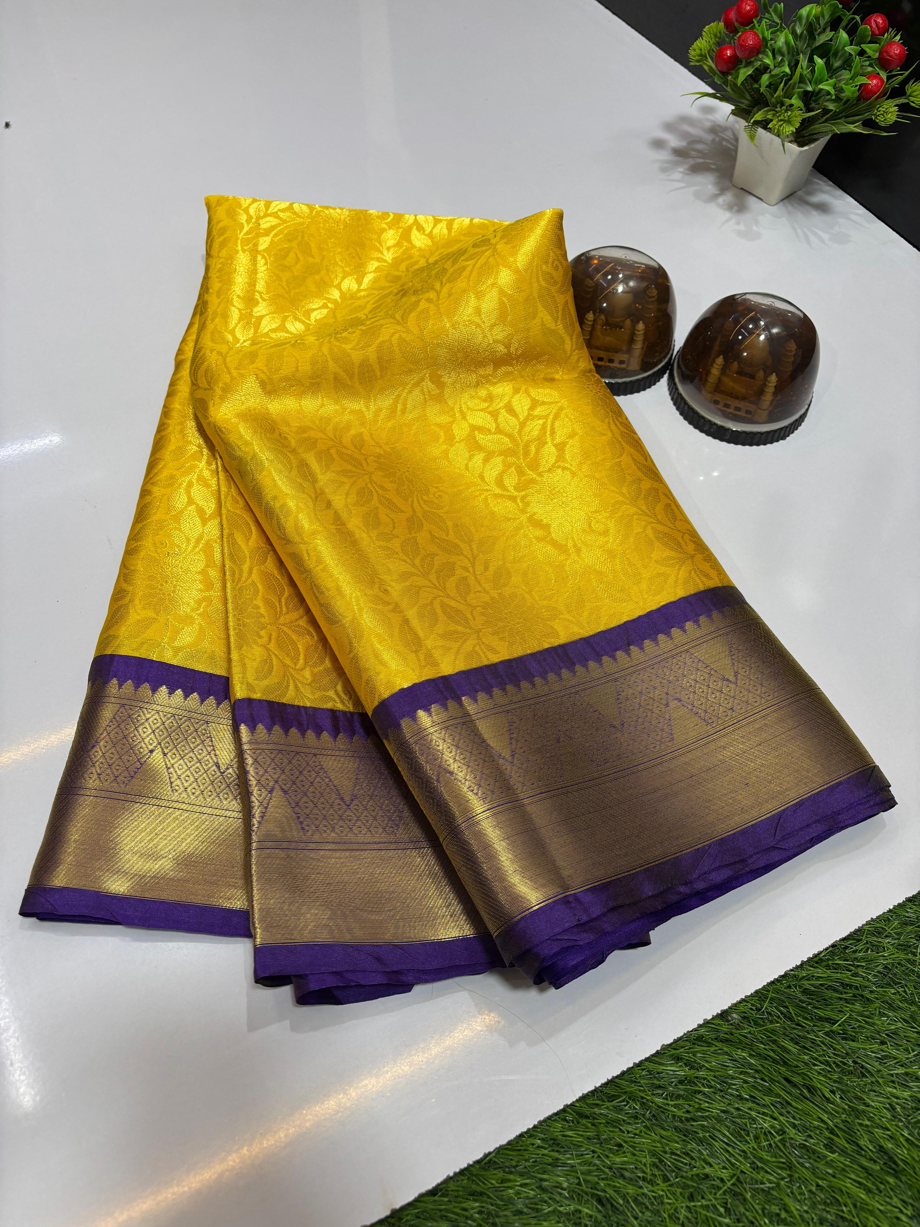 Pure Banarasi Soft Tissue Silk Saree