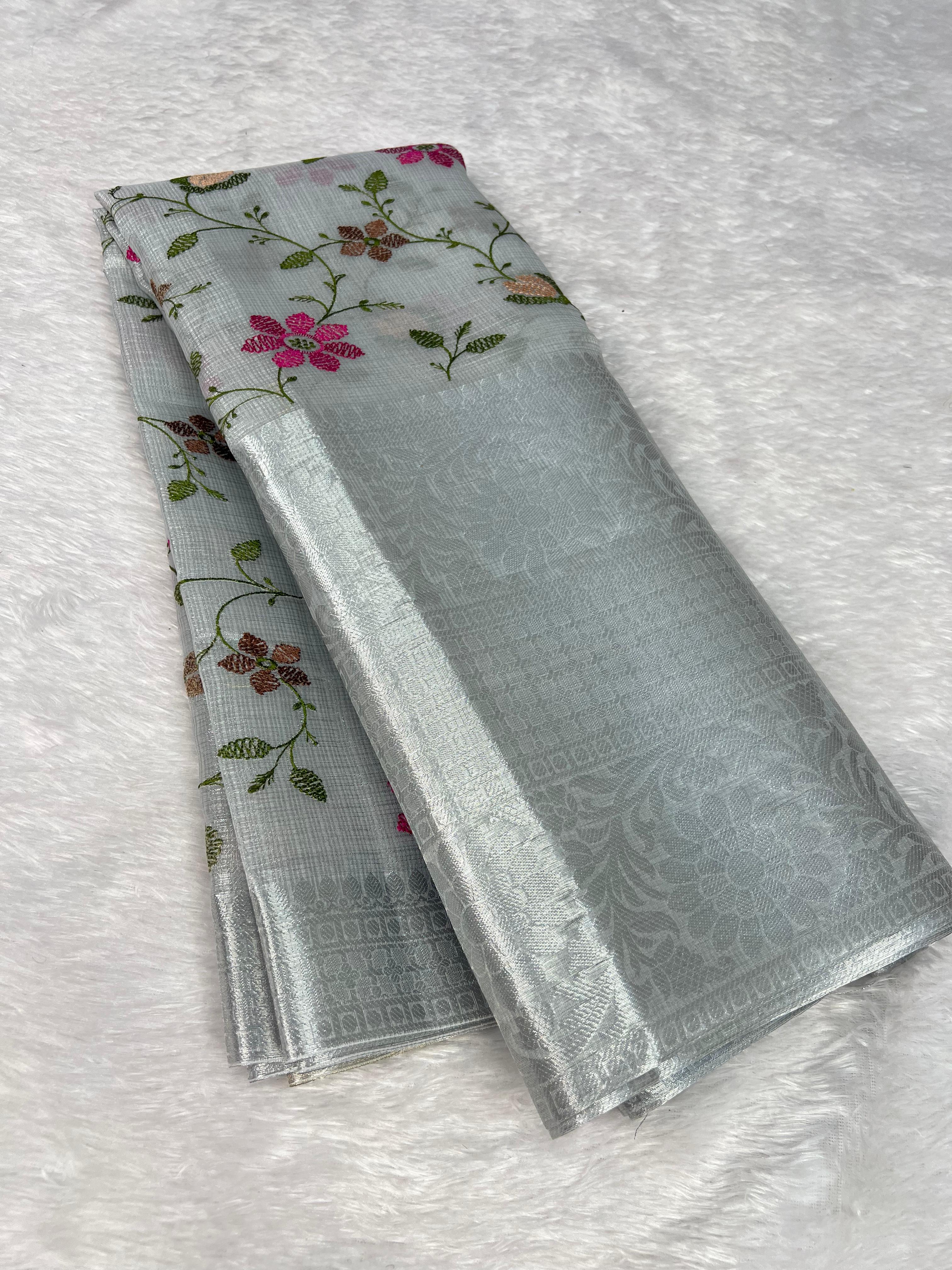 Banarasi Kota Sarees with embroidery