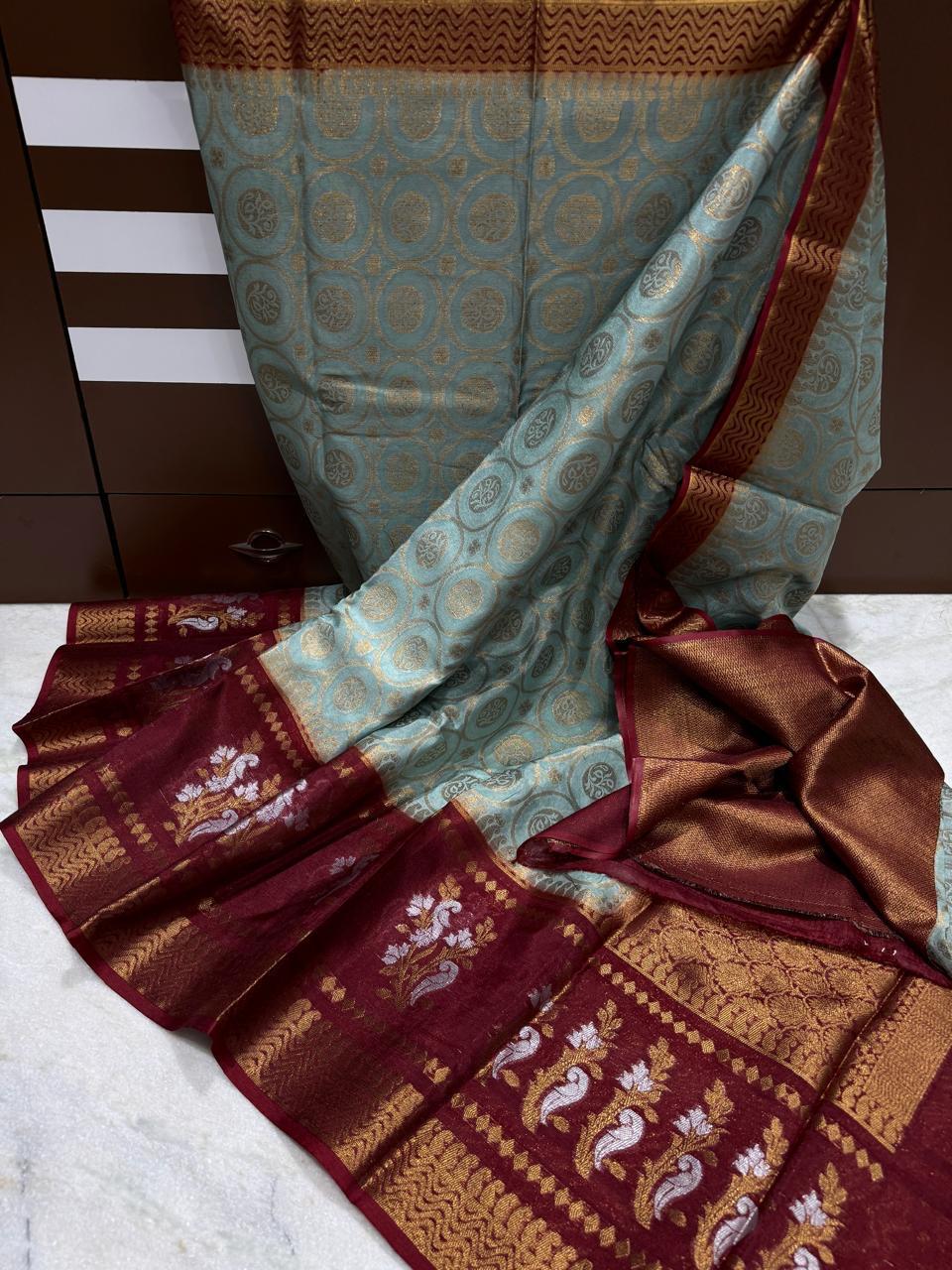 Banarasi Dyeable Dupion Silk Saree