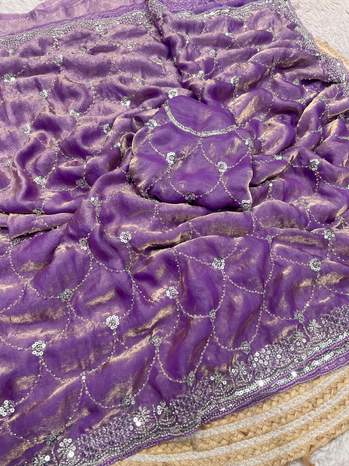 Fandy Satin Space Silk Sarees