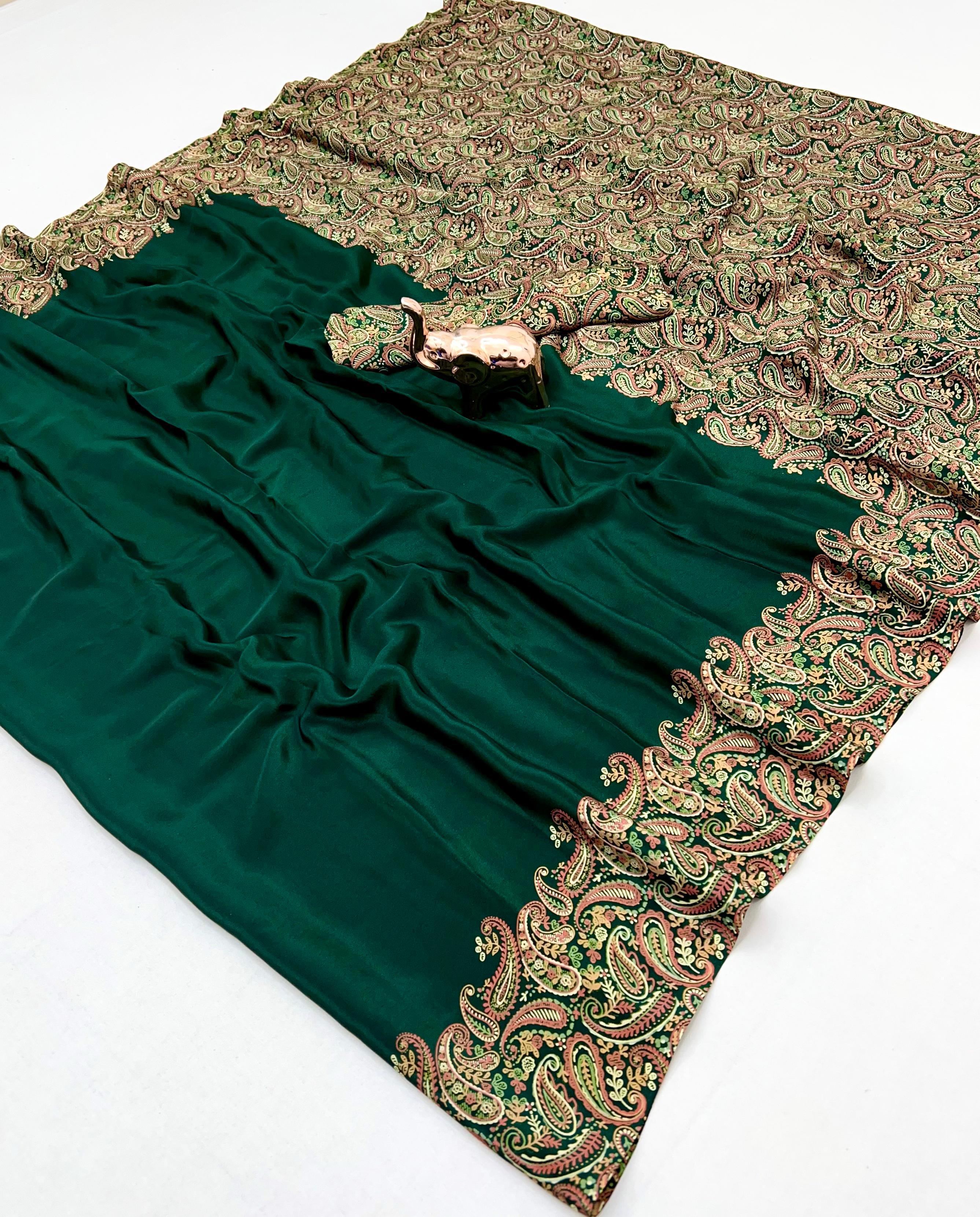 Ajrakh Modal Crape Sarees