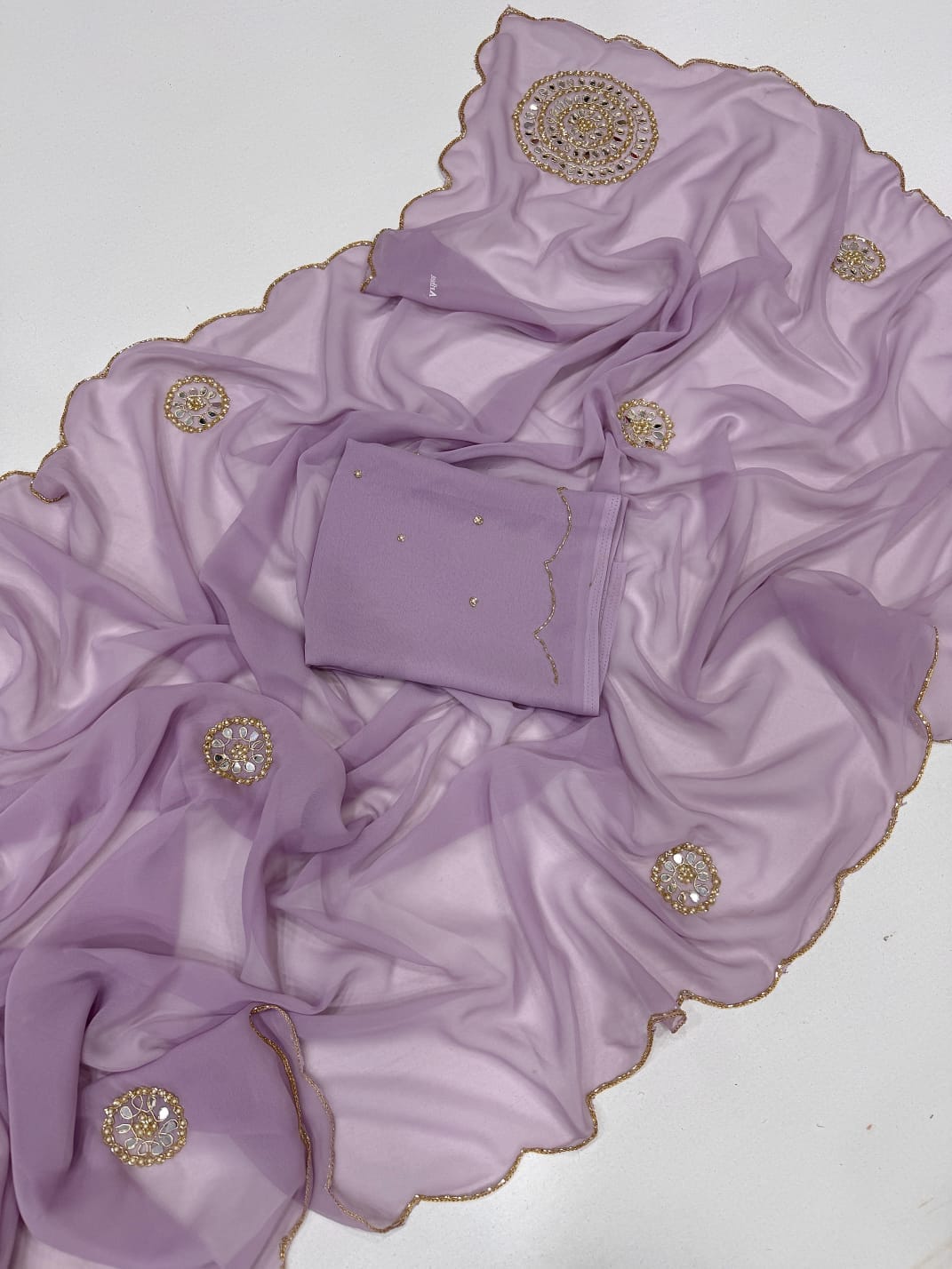 Georgette Handwork Sarees