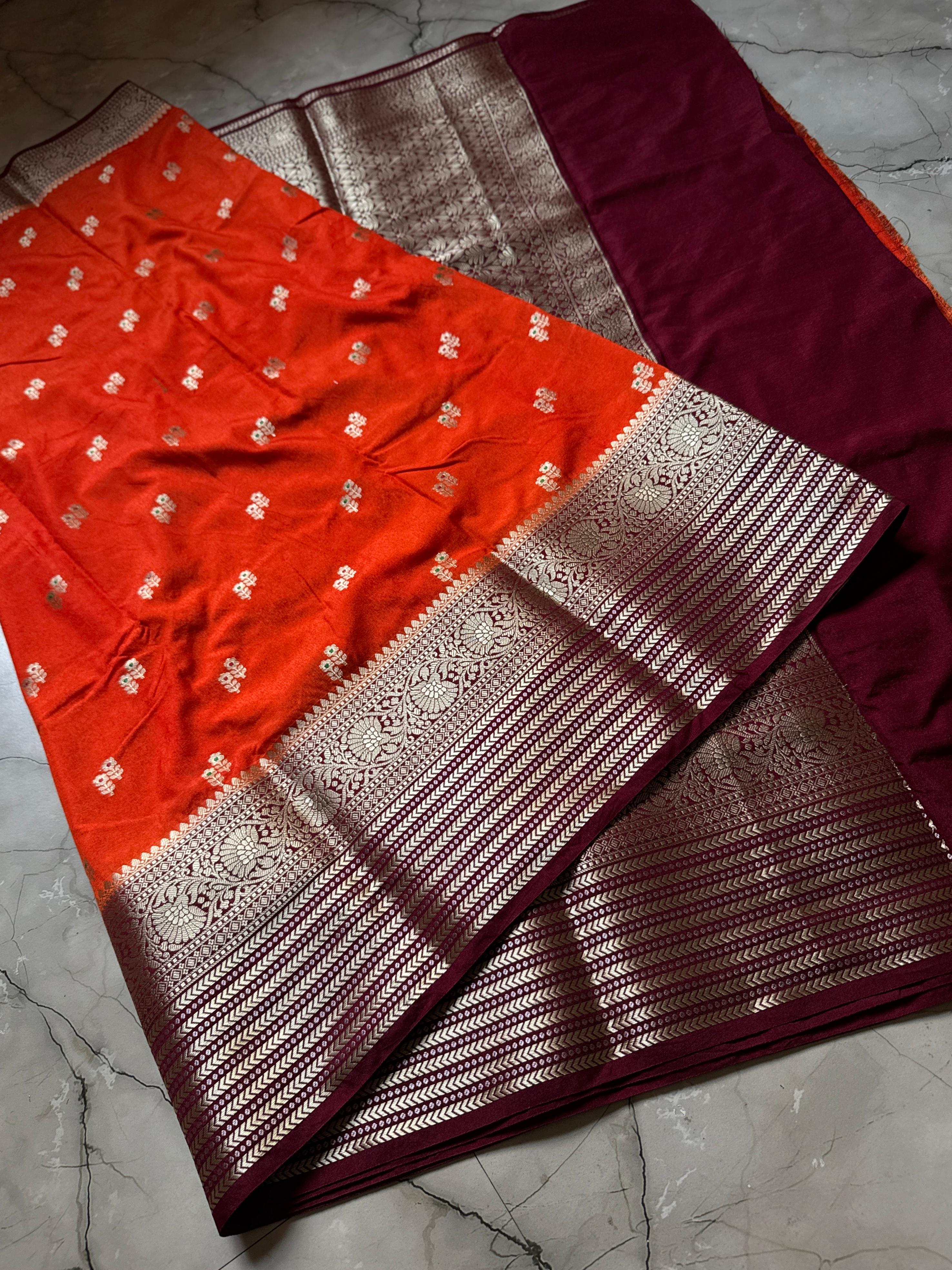 Banarasi Raw Mango Silk Sarees