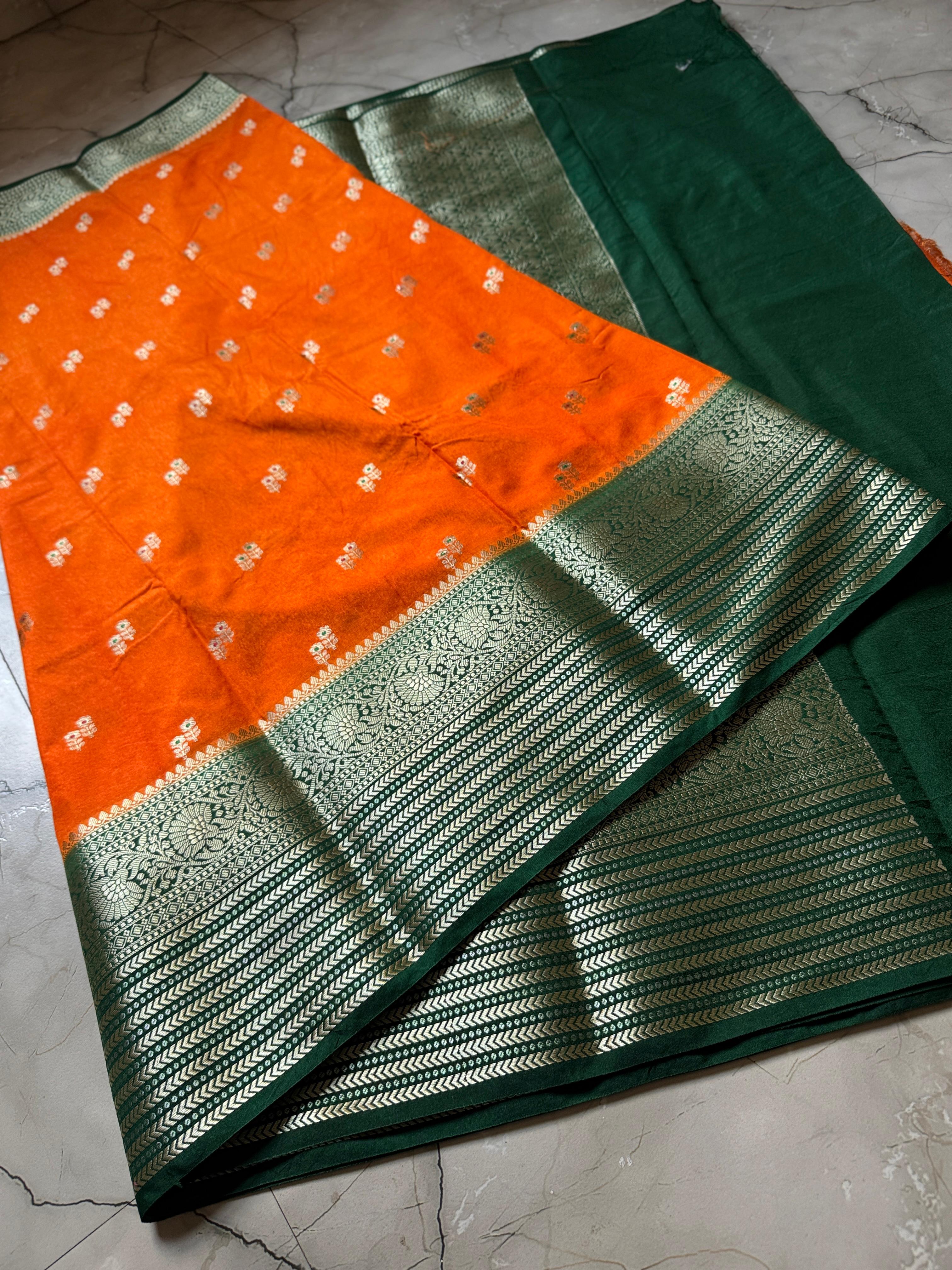 Banarasi Raw Mango Silk Sarees