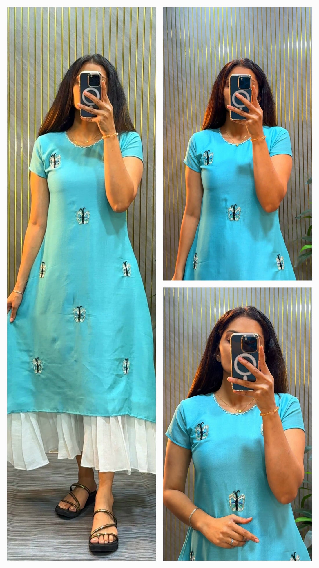 Designer Maggam Hand Work A-line Kurti