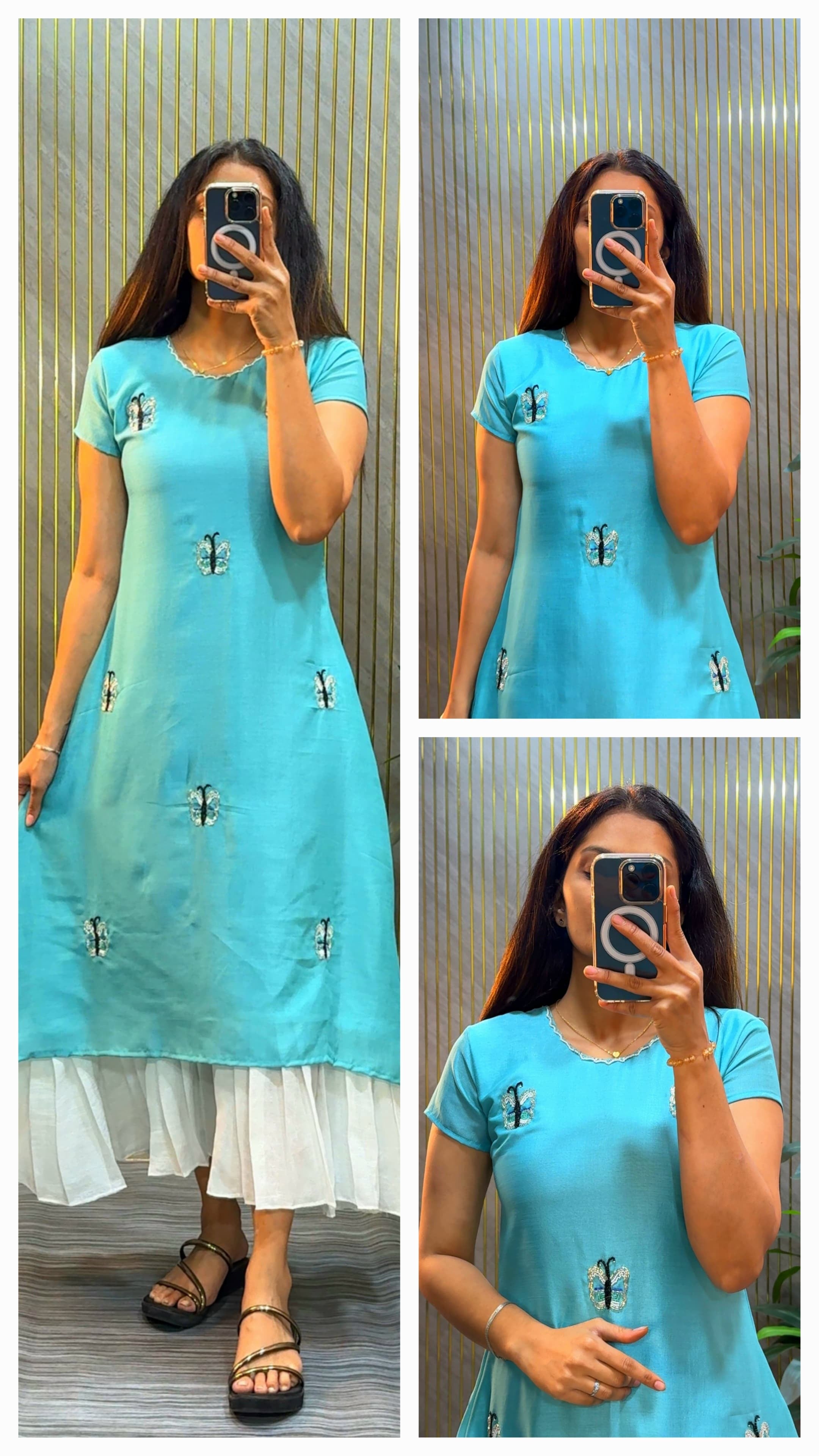 Designer Maggam Hand Work A-line Kurti