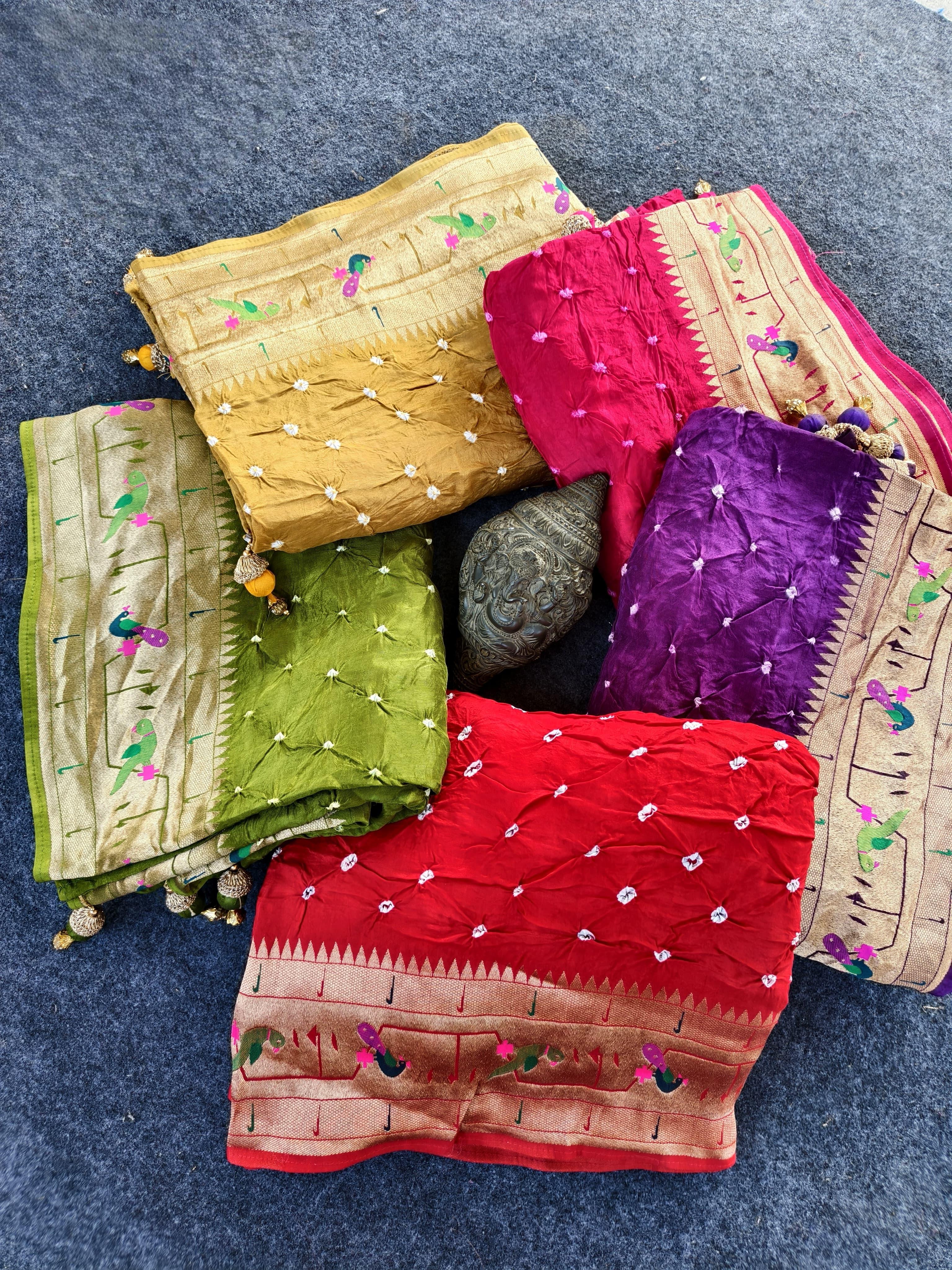 Pure Viscose Bandini with Pythani border