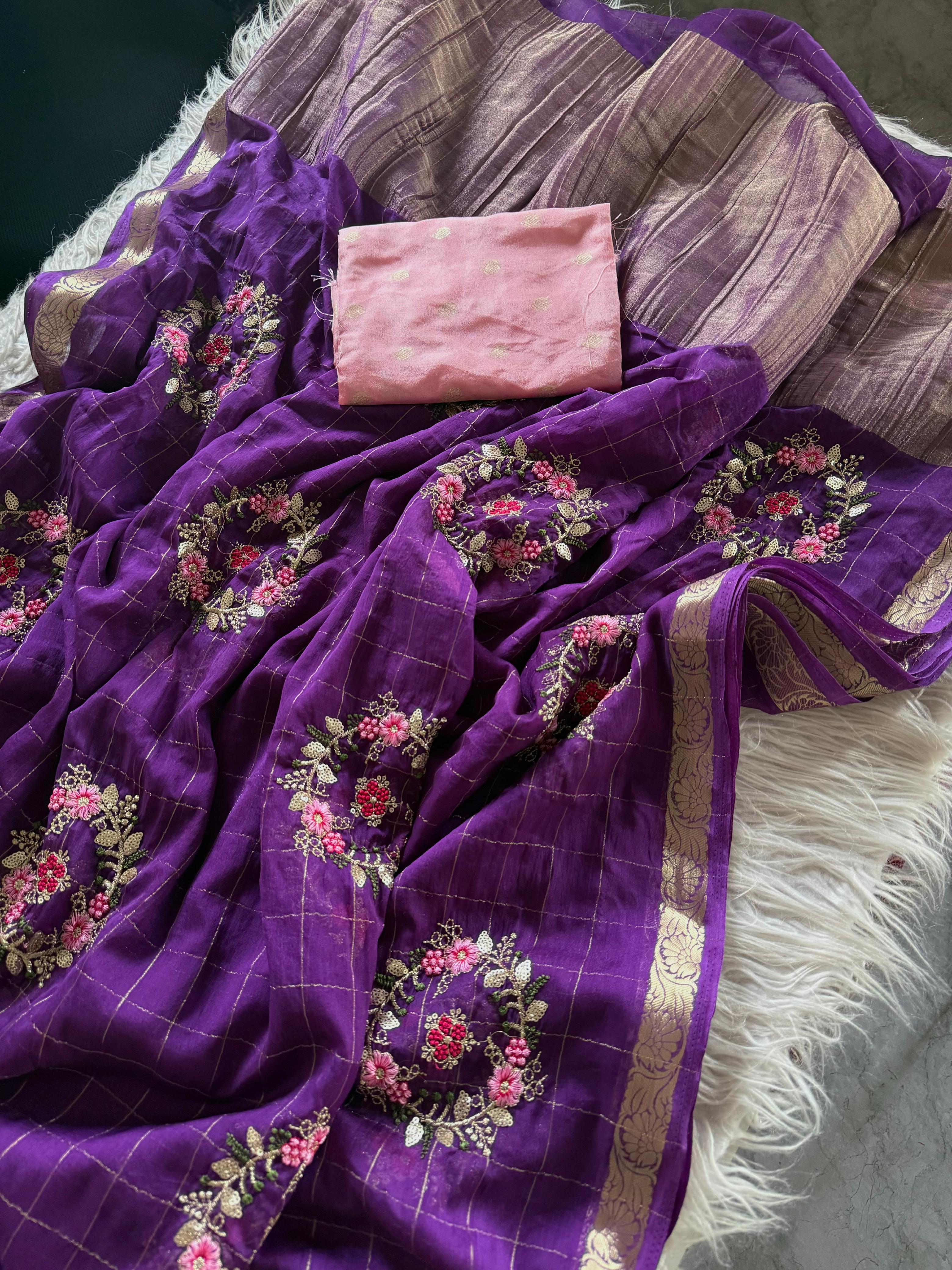 Pure Chinnon Viscose Saree