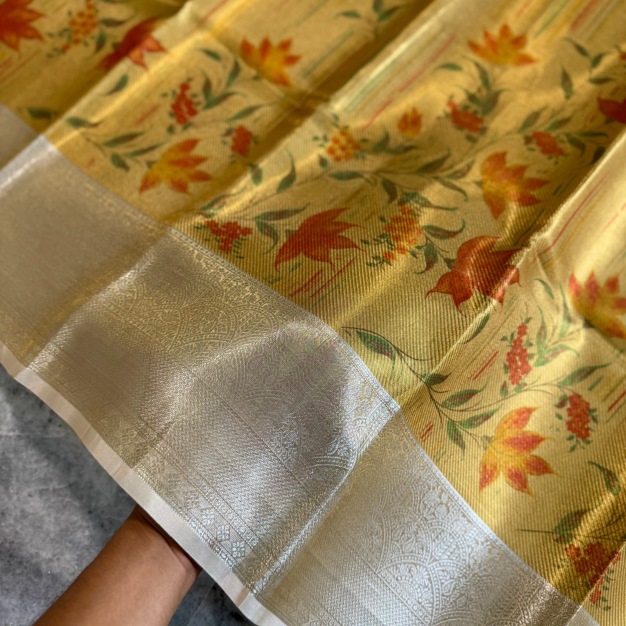 Soft Banarasi Tissue Silk Saree