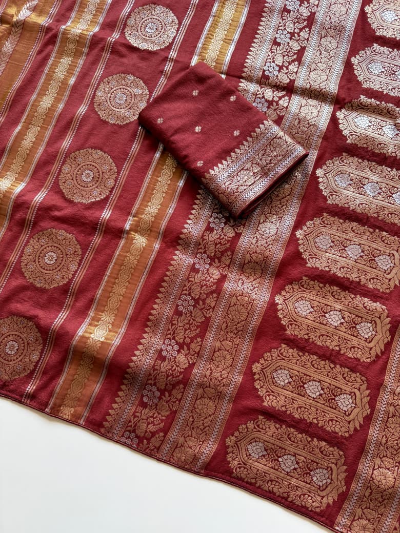 Pure Chinya Tissue Viscose Georgette Sarees