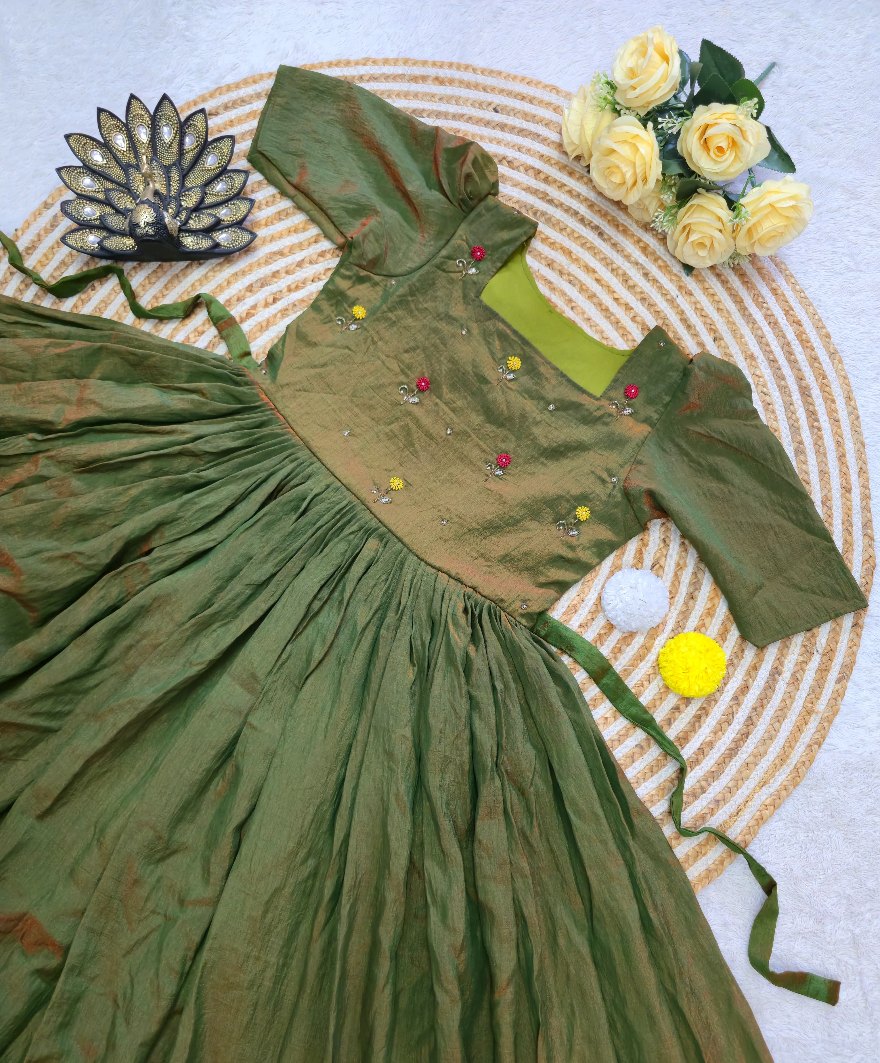 Designer Midi Dress with Handwork