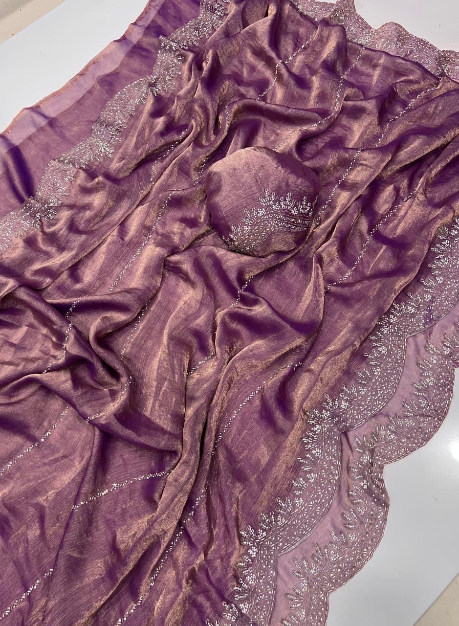 Fendy Chiffon Space Silk Sarees