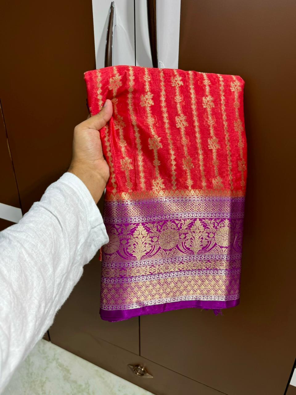 Banarasi Dyble Dupion Soft Silk Sarees