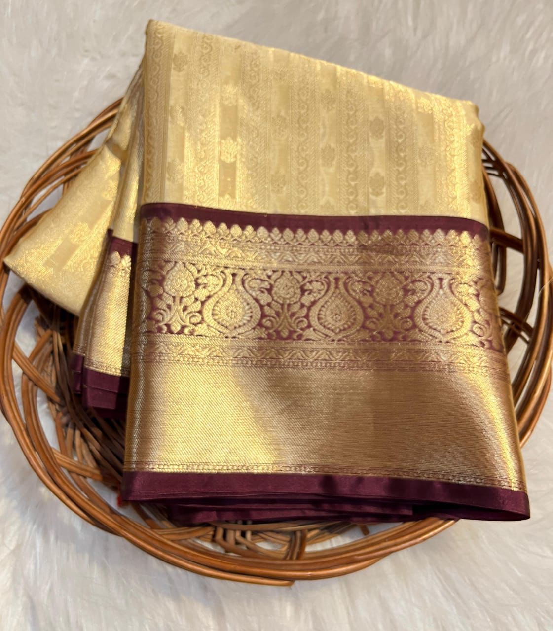 Pure Banarasi Soft Tissue Silk Saree