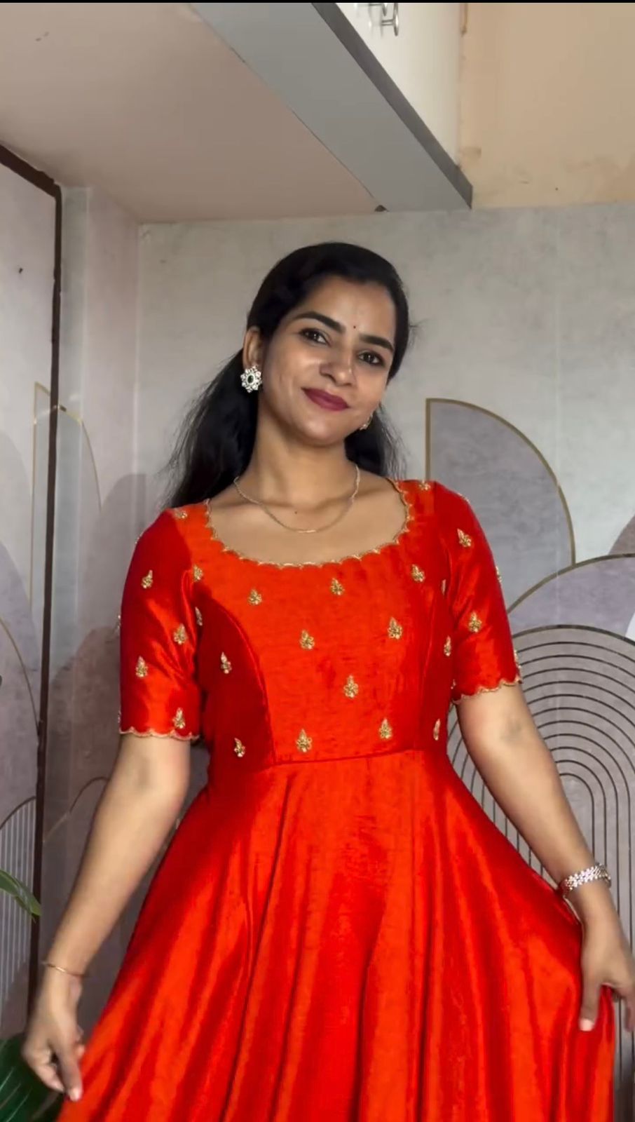 Maggam Work Gown with Designer Duppata
