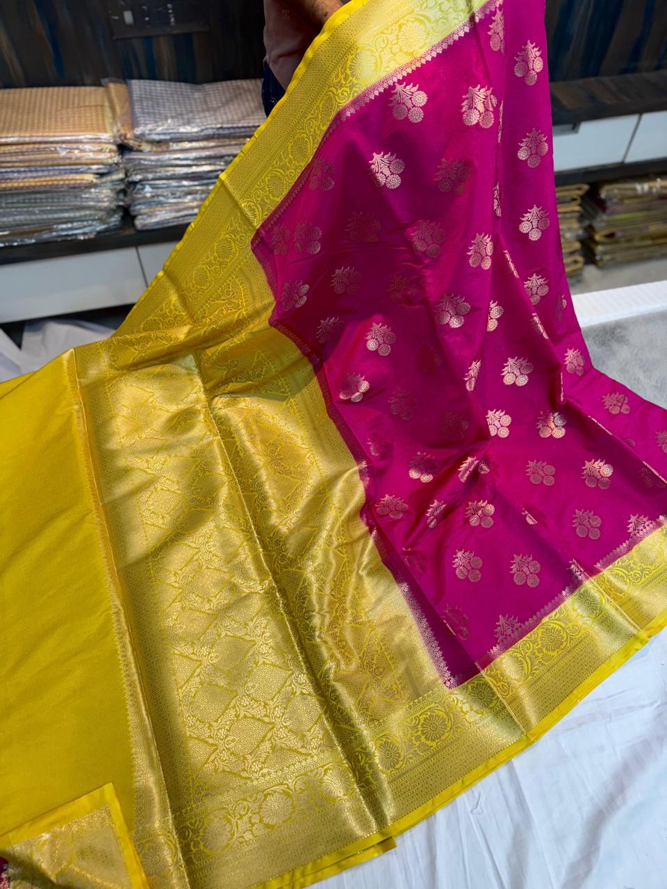 Banarasi Dyble Dupion Soft Silk Sarees