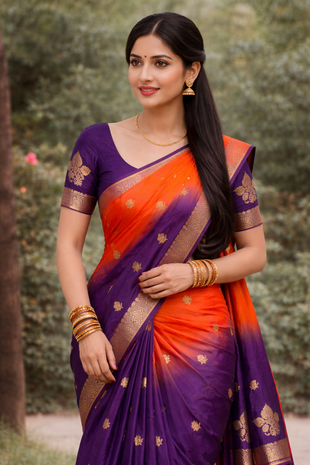 Muslin Silk Dual Shaded Sarees