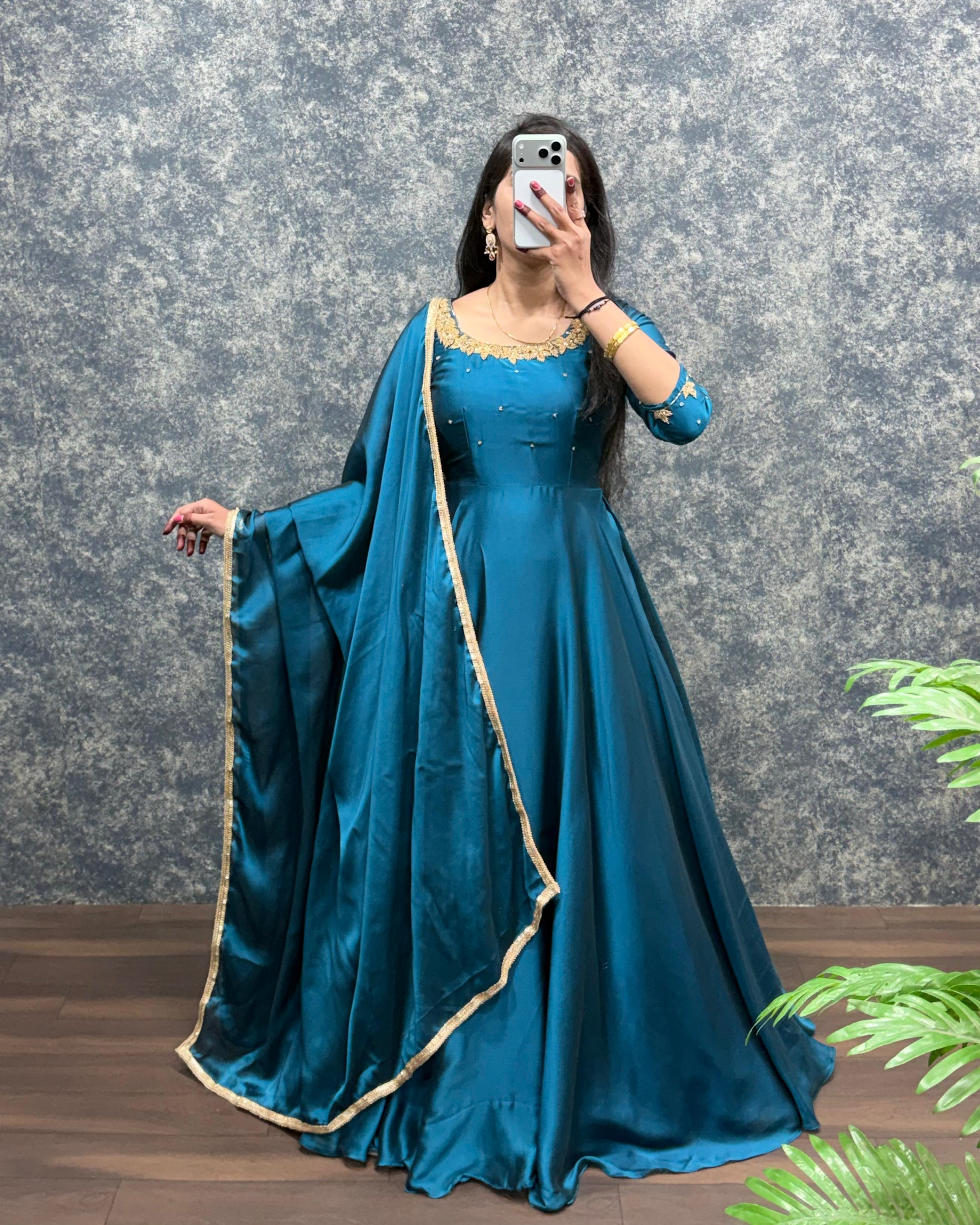 Premium Handwork Gowns with Dupatta