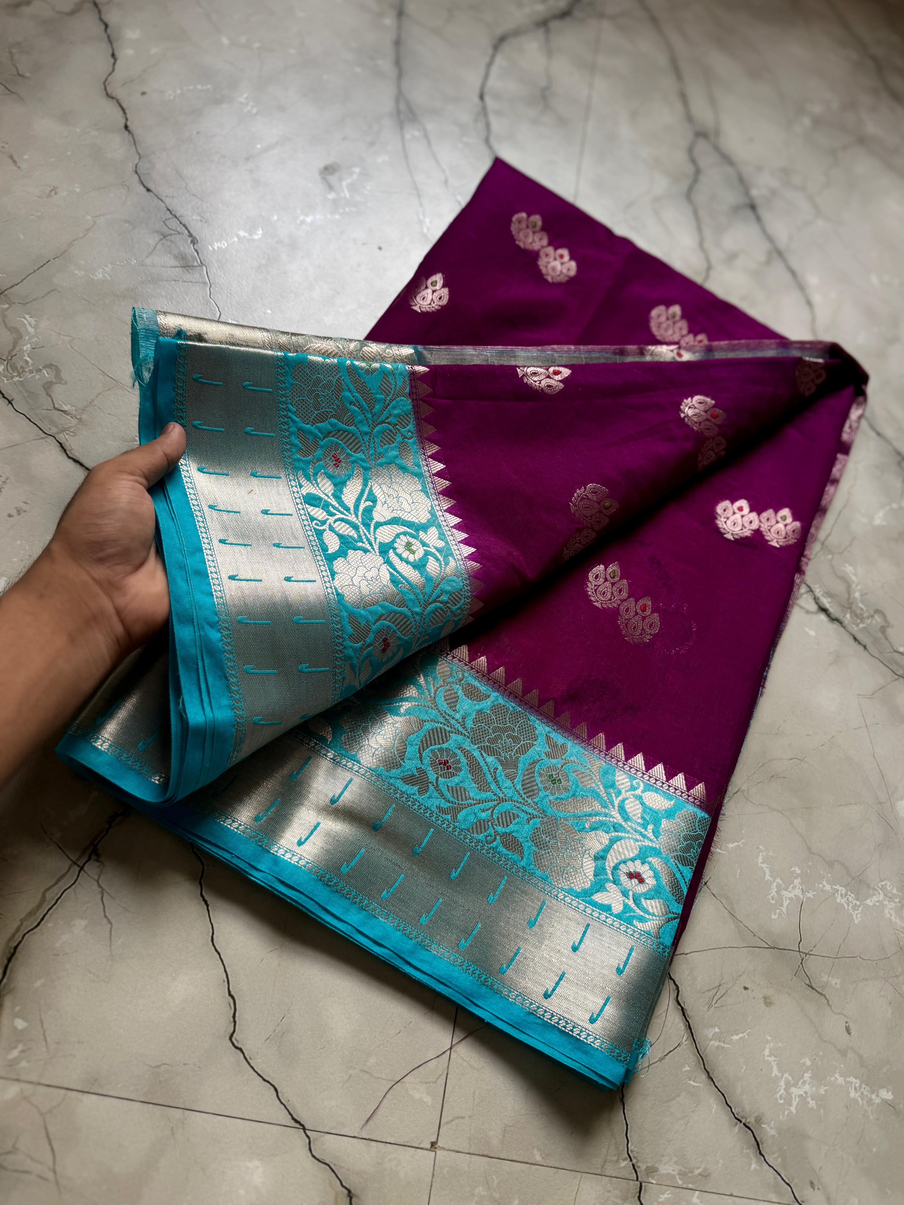 Soft Banarasi Raw Mango Silk Sareea