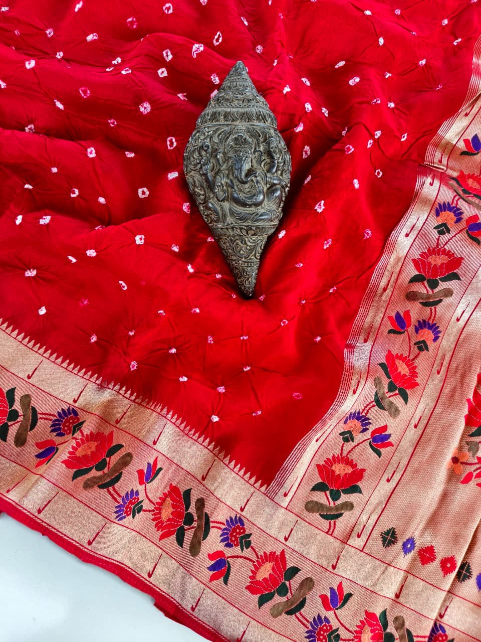 Pure Viscose Bandhini Sarees