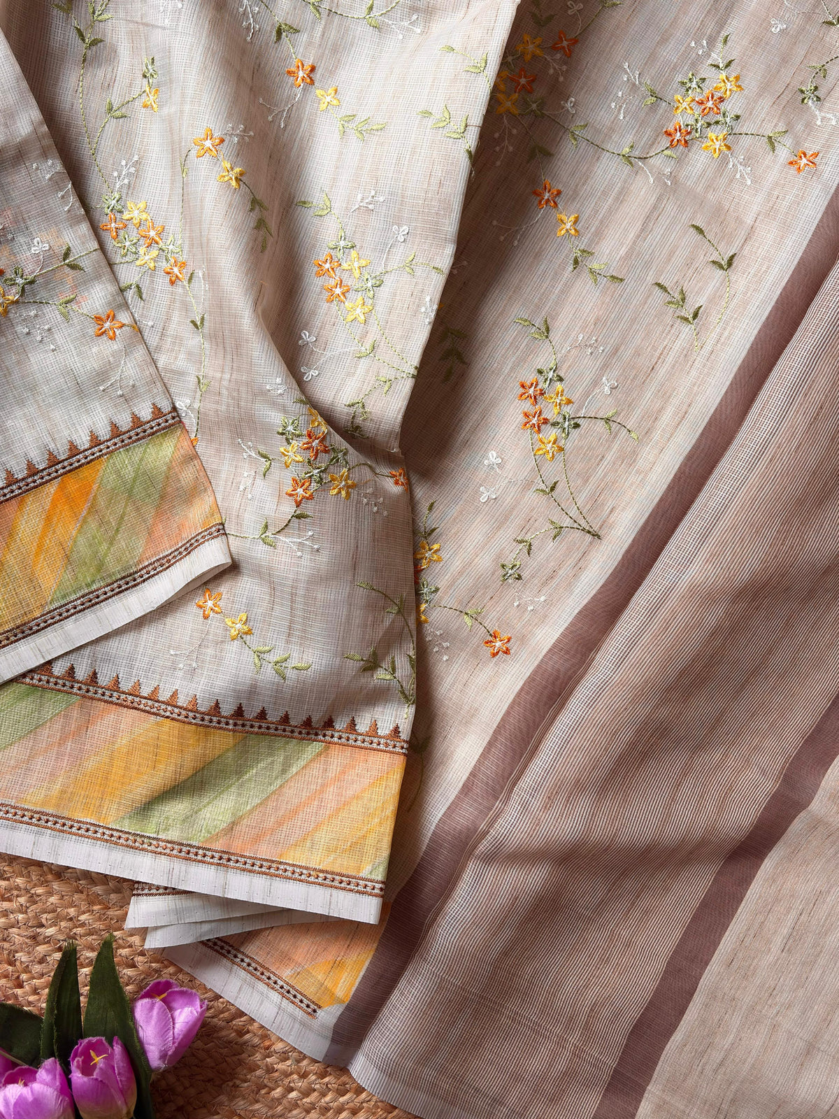 Soft Tusser Bamboo Silk Sarees