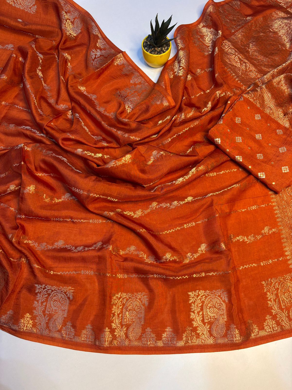 Pure Russian Khadi Viscose Saree