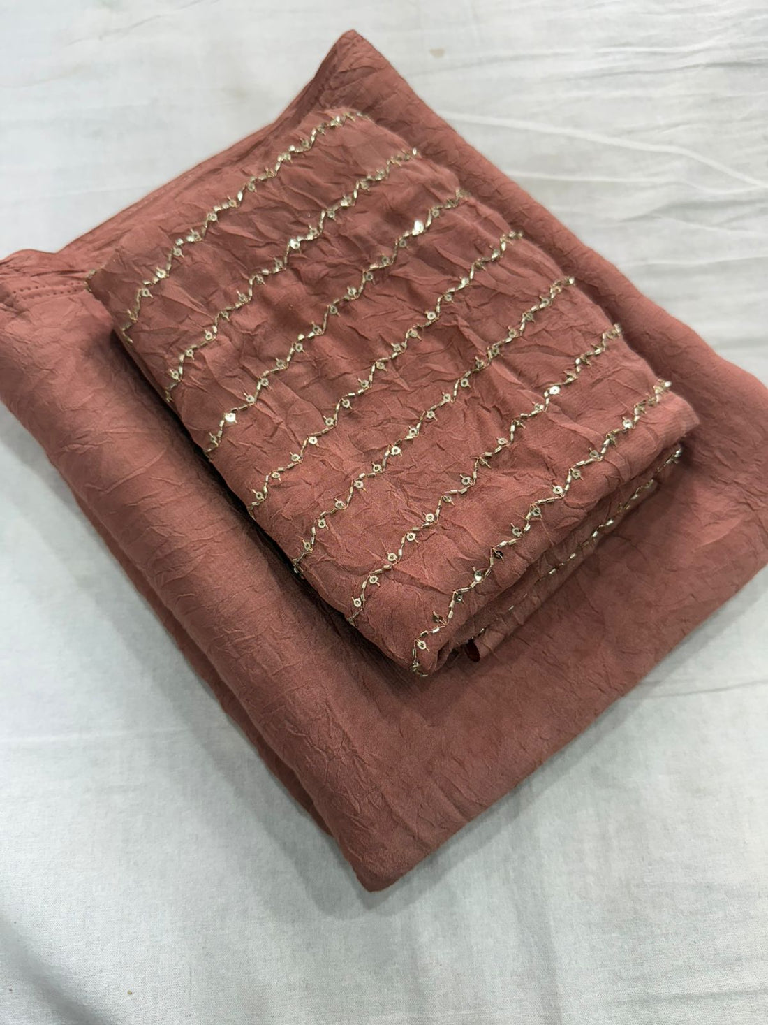 Rangoli Crush Silk Saree with Sequence Work Blouse