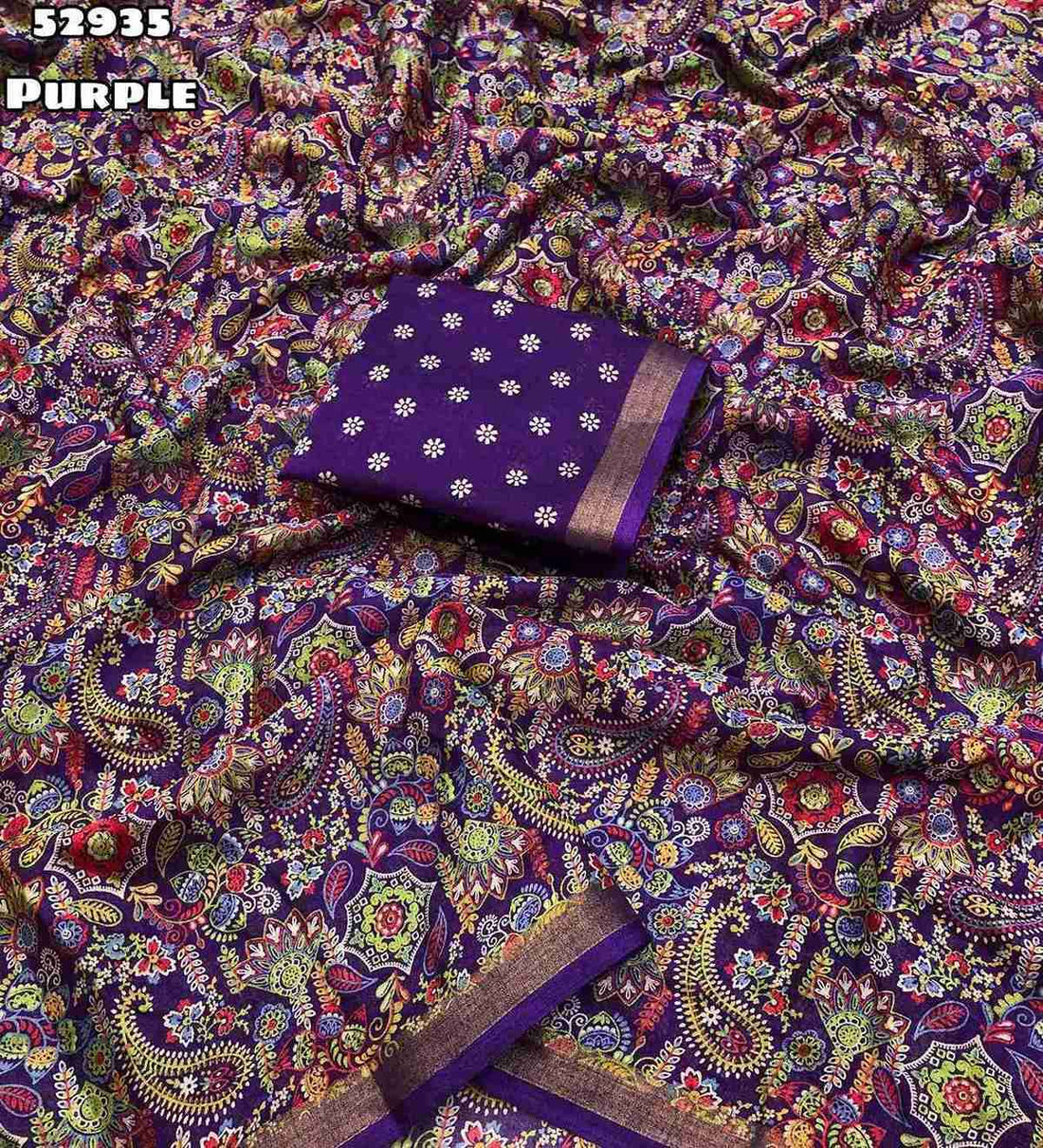 New Soft Mul Cotton Mango Design Ajrak Printed Sarees