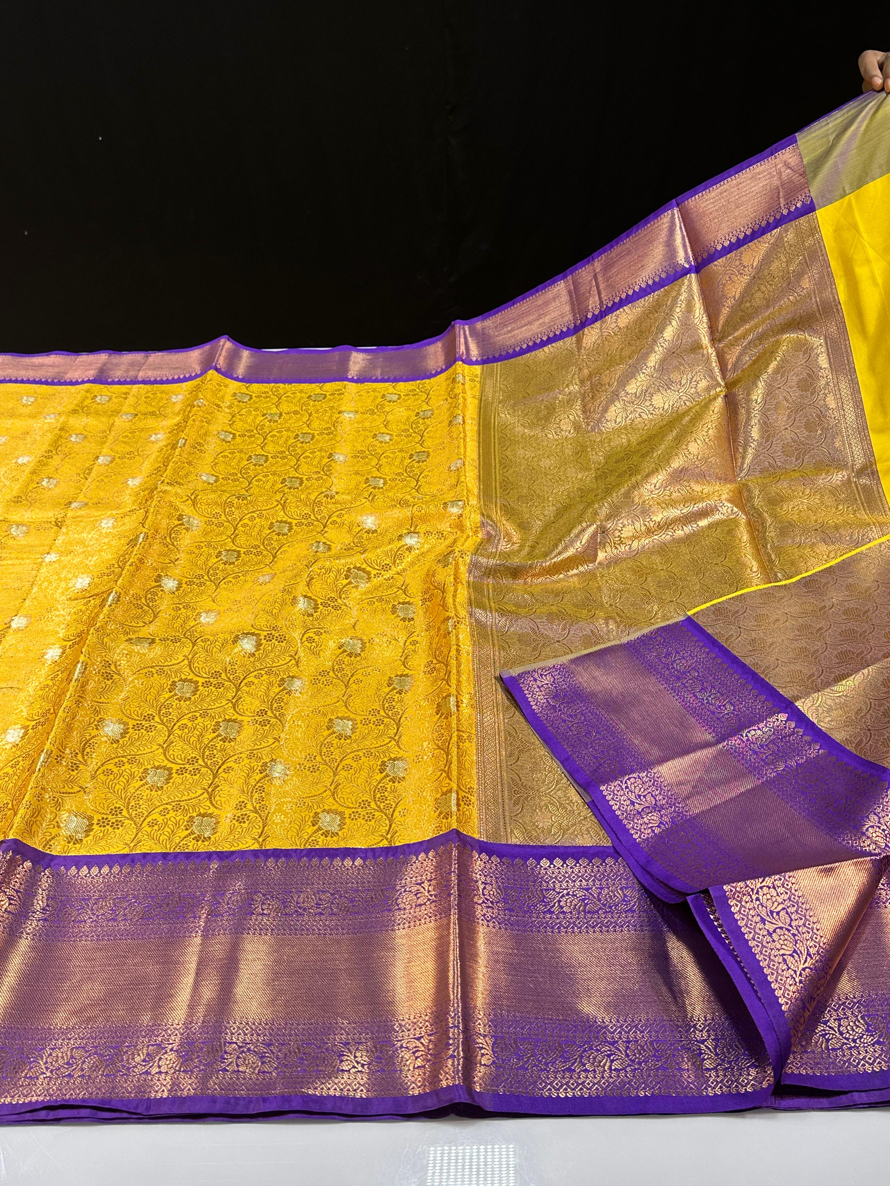 Meenakari Semi Kanchipattu Sarees