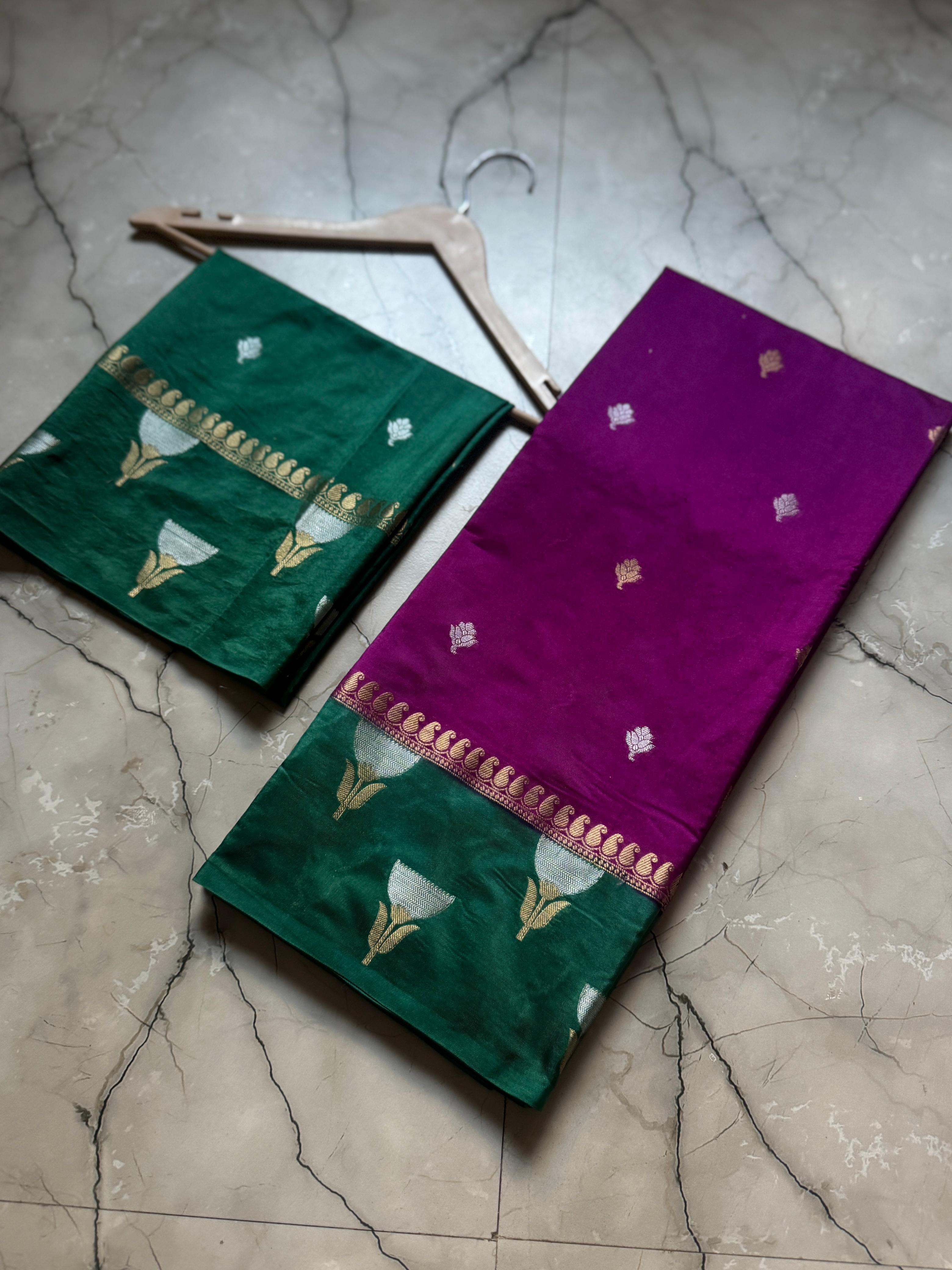 Banarasi Semi Katan Silk Sarees