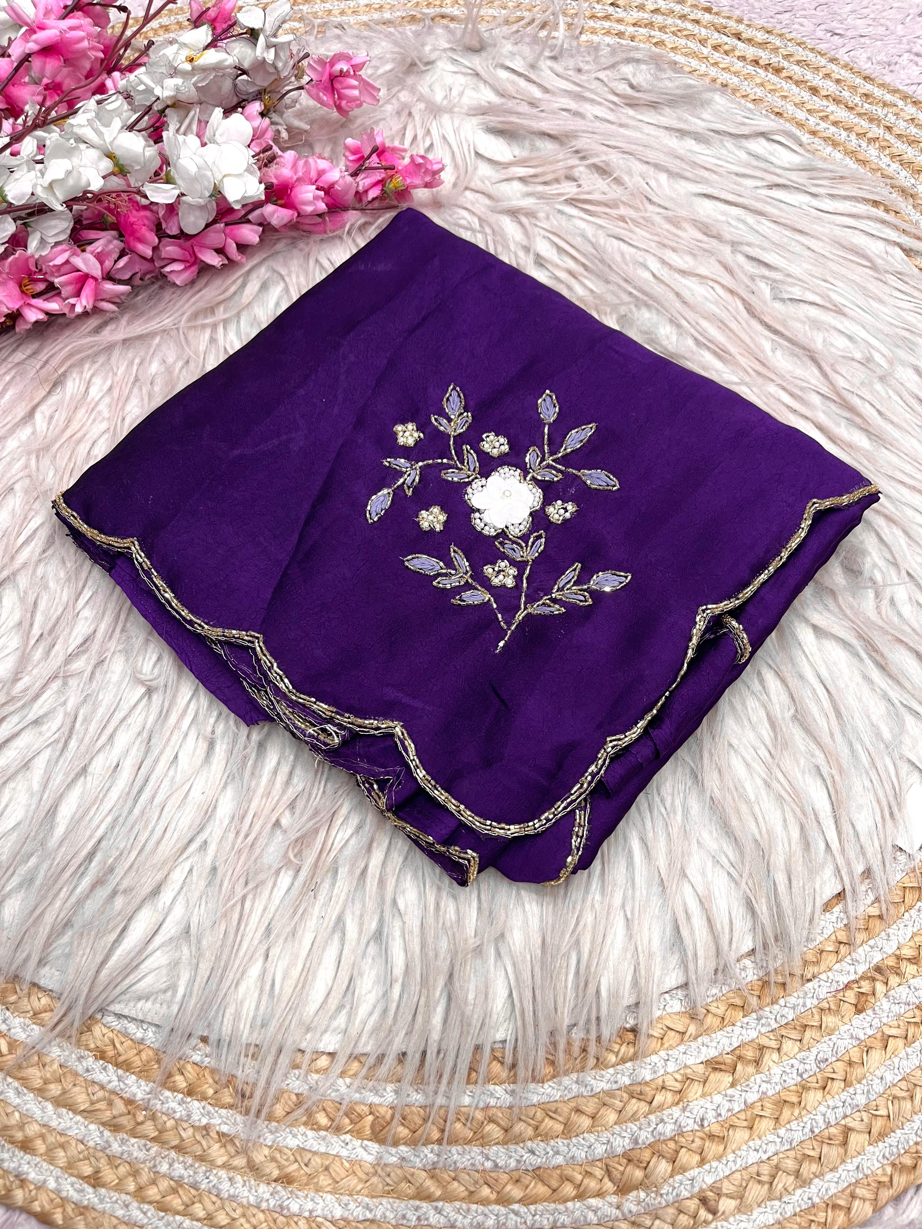 Sort Rangoli Crush Sarees with Beautiful Handwork