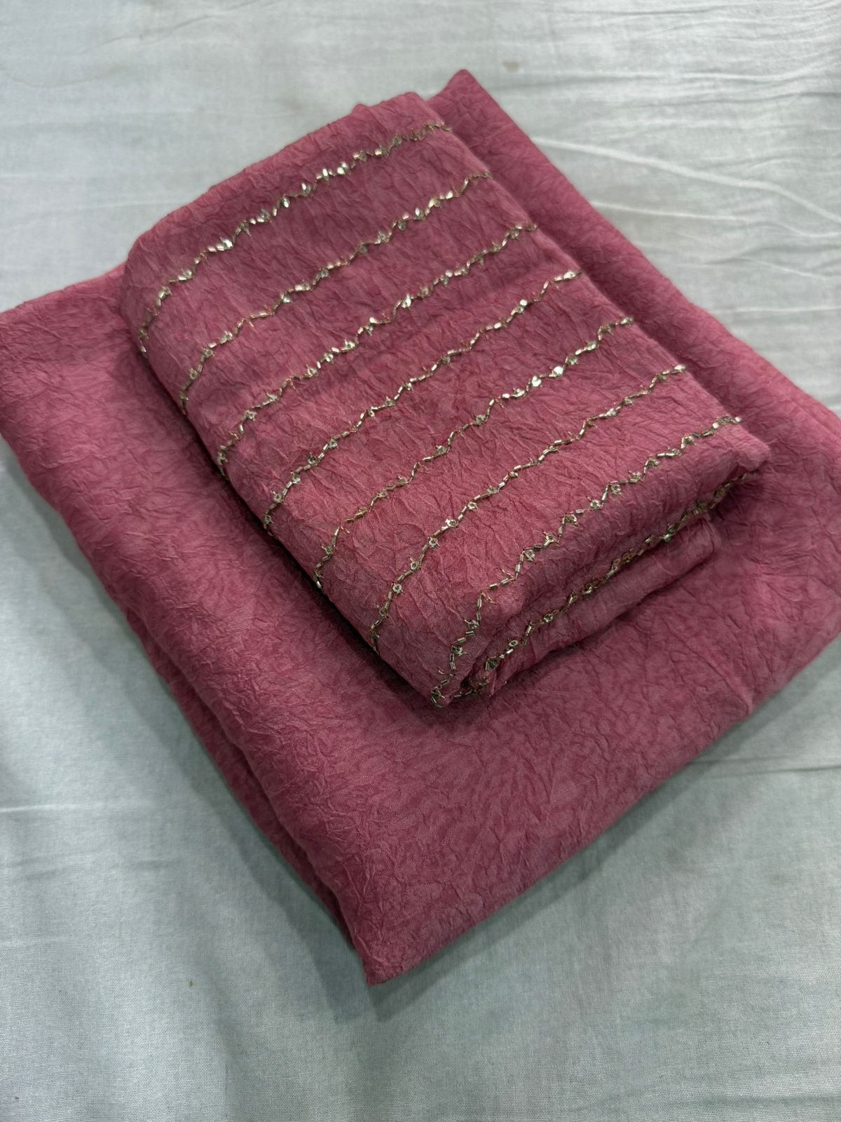 Rangoli Crush Silk Saree with Sequence Work Blouse