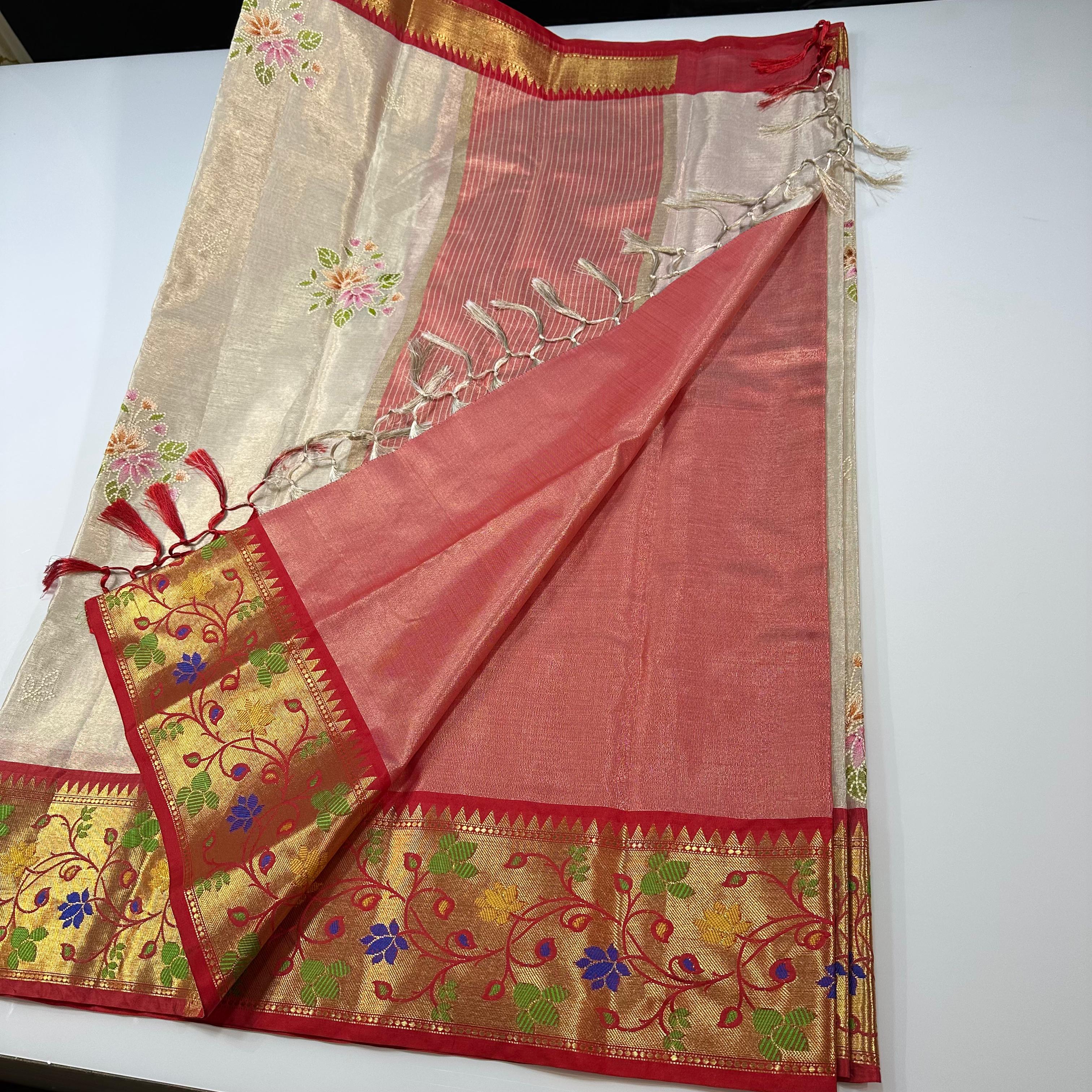 Premium Soft Banarasi Tissue Silk Sarees