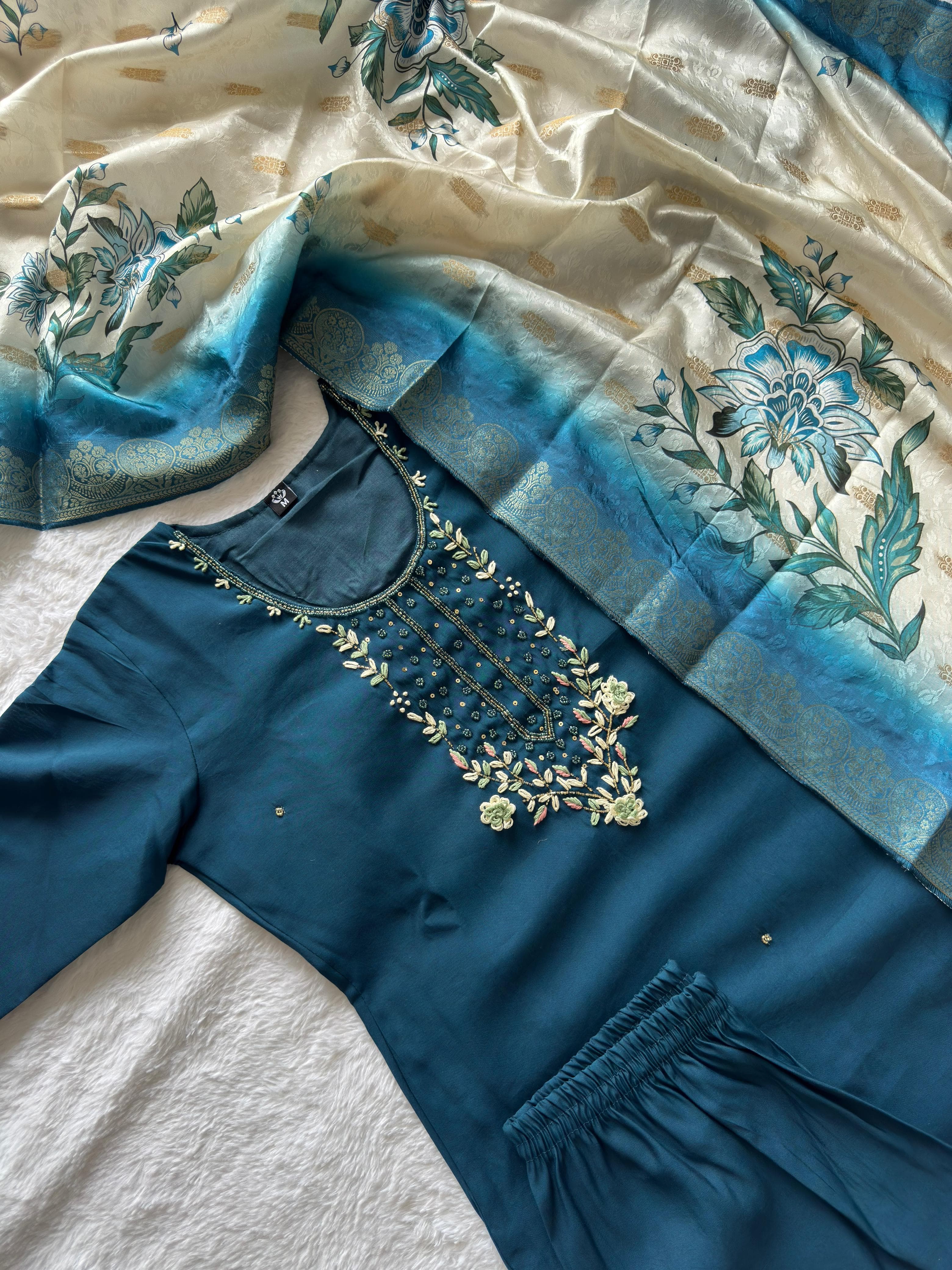 New Designers Kurti Pent Dupatta Set