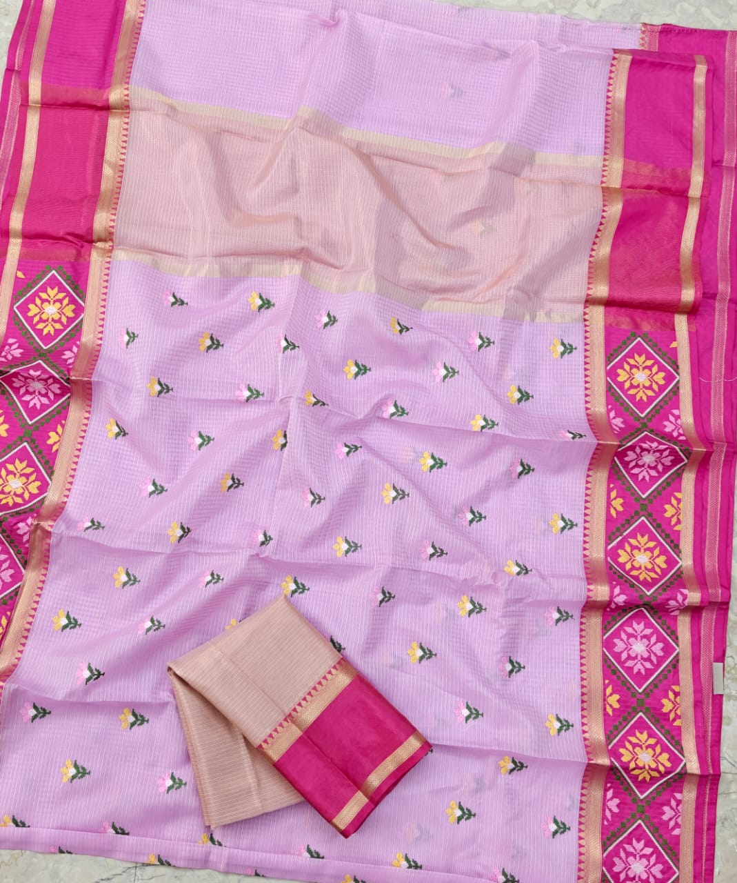 Soft silk Kota work sarees