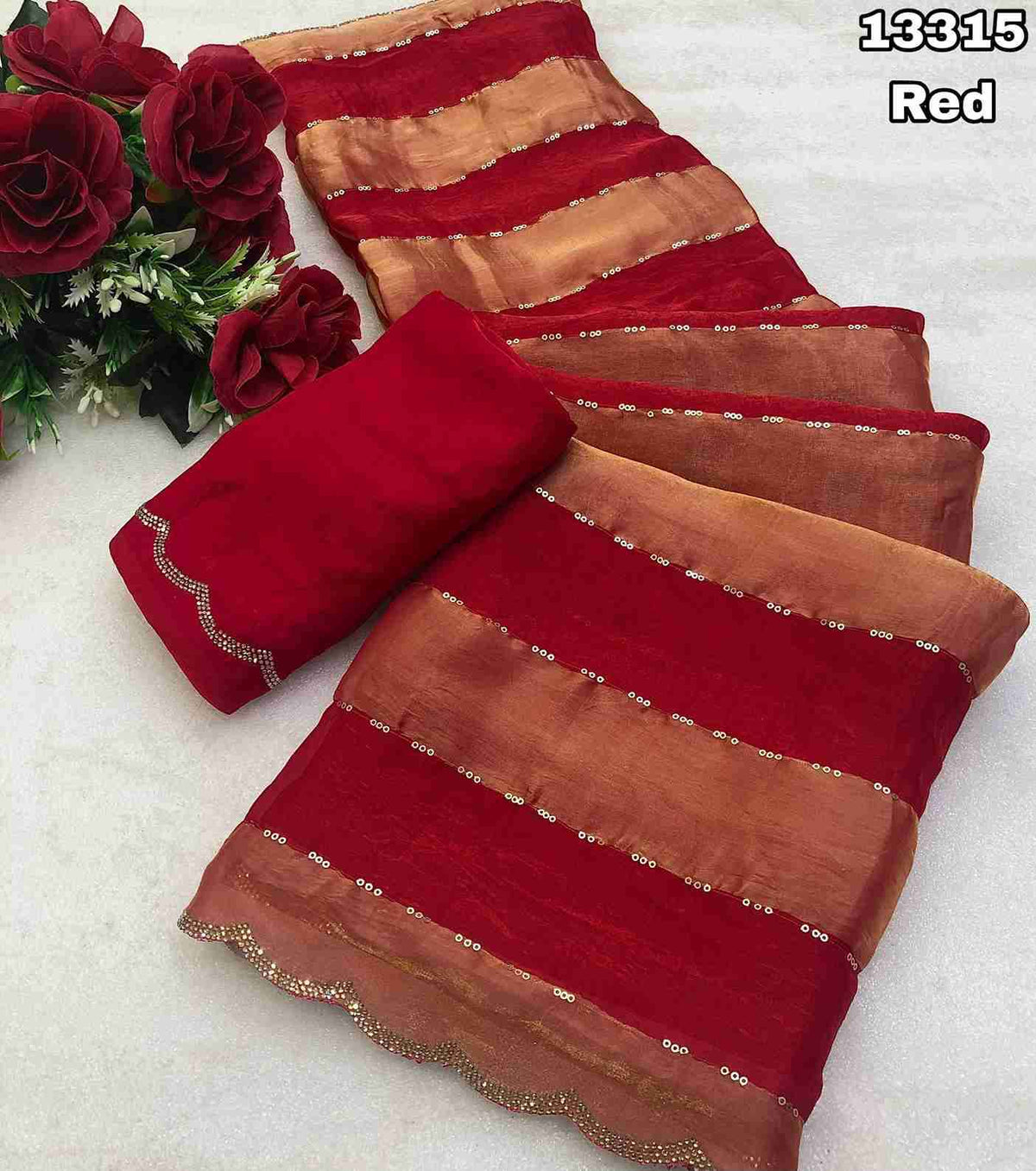 Space Silk Shaded Embroidery Sarees