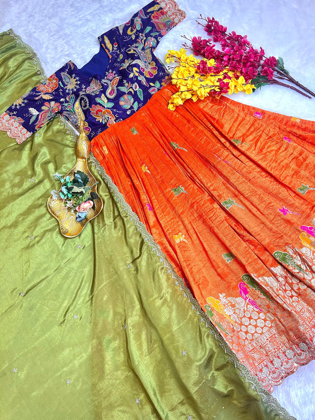 Premium Paithani Dola Silk Gown
