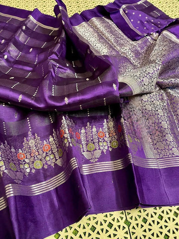 Soft Banarasi Raw Mango Silk Sarees