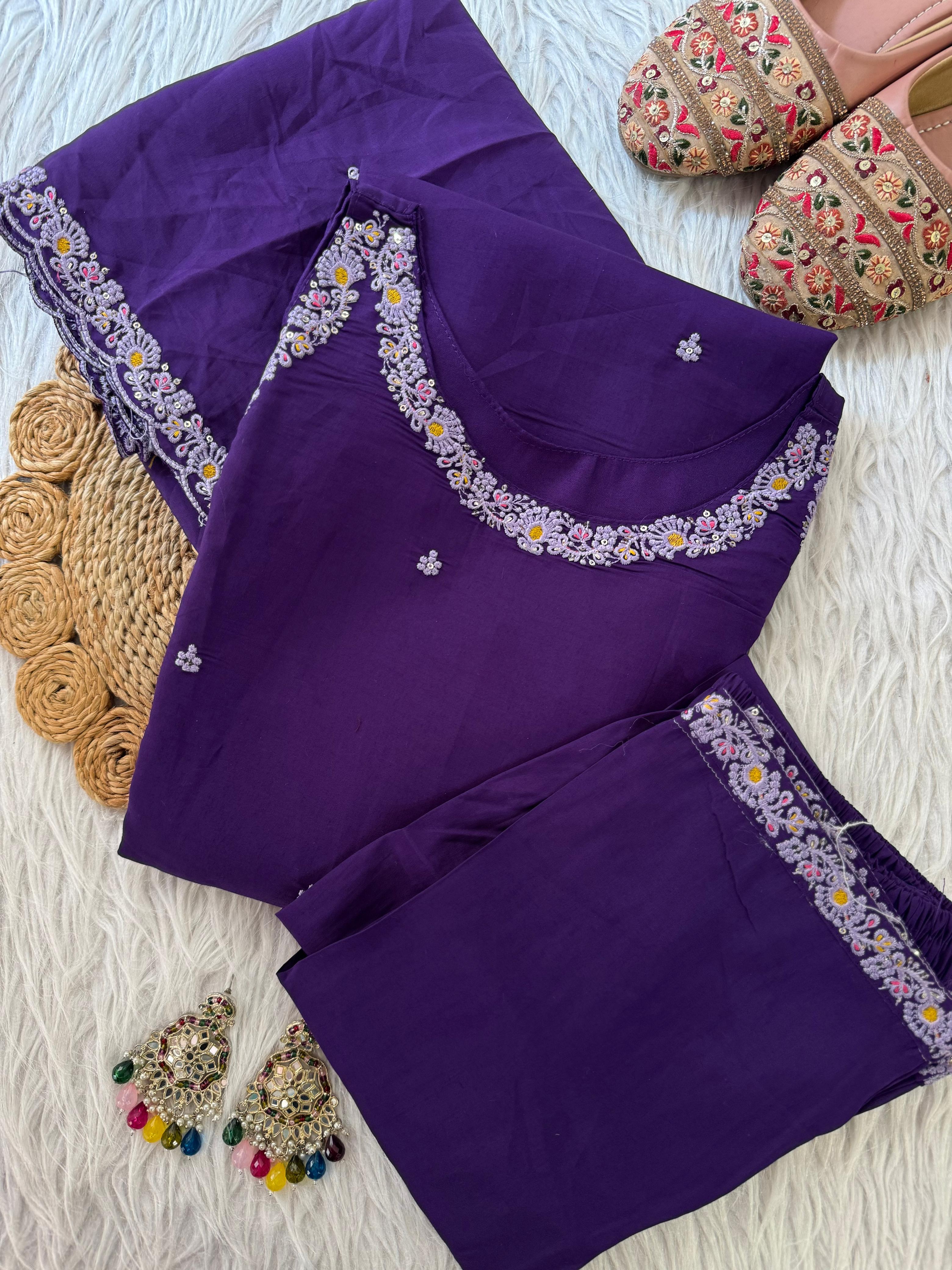 Designer Anarkali Pant & Duppata Set